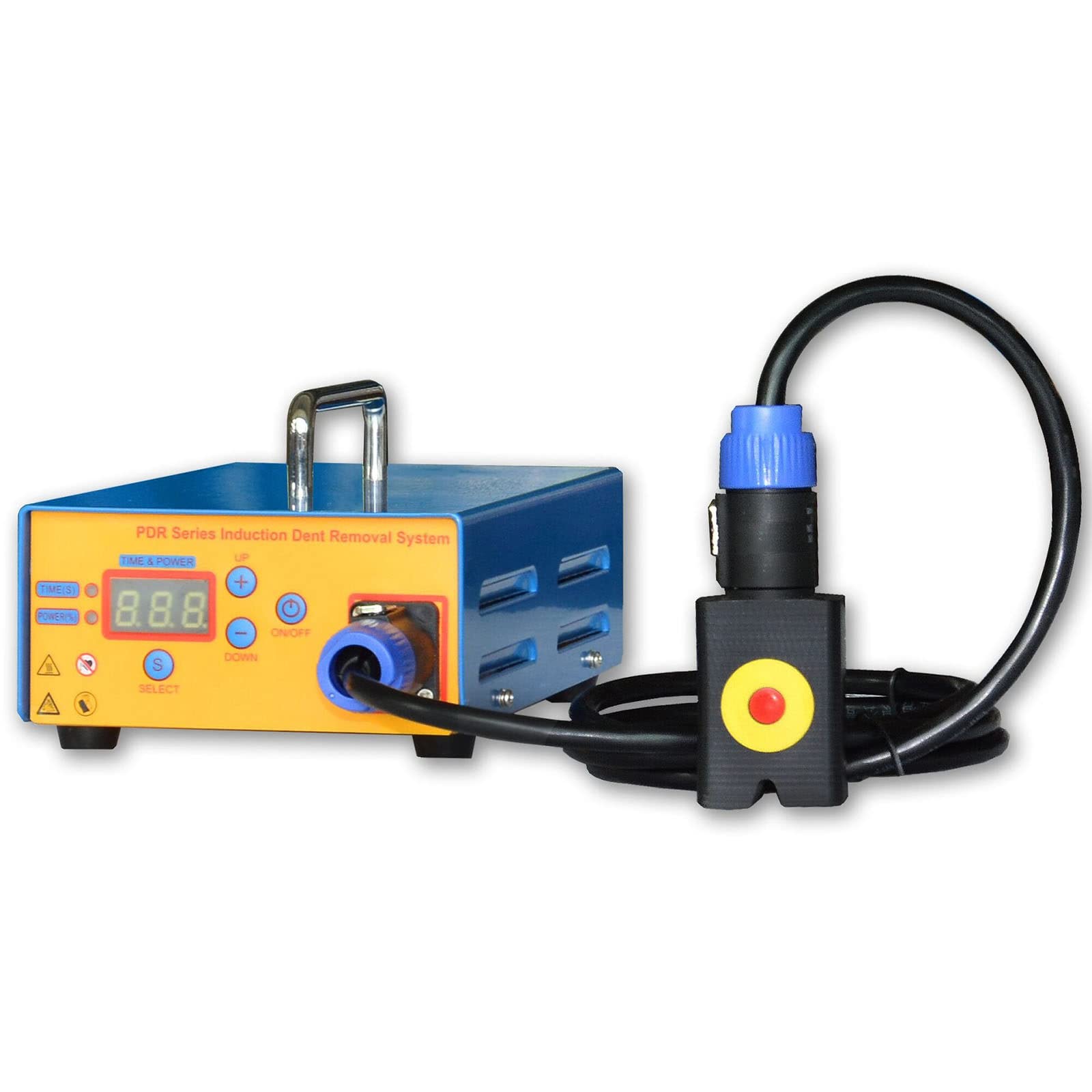 MAYKEA Strumenti Rimozione Ammaccature Auto con Display Digitale Potenza e Tempo, Kit Estrattore Ammaccature Senza Vernice, Set Riparazione Ammaccature Carrozzeria a Induzione Elettromagnetica PDR