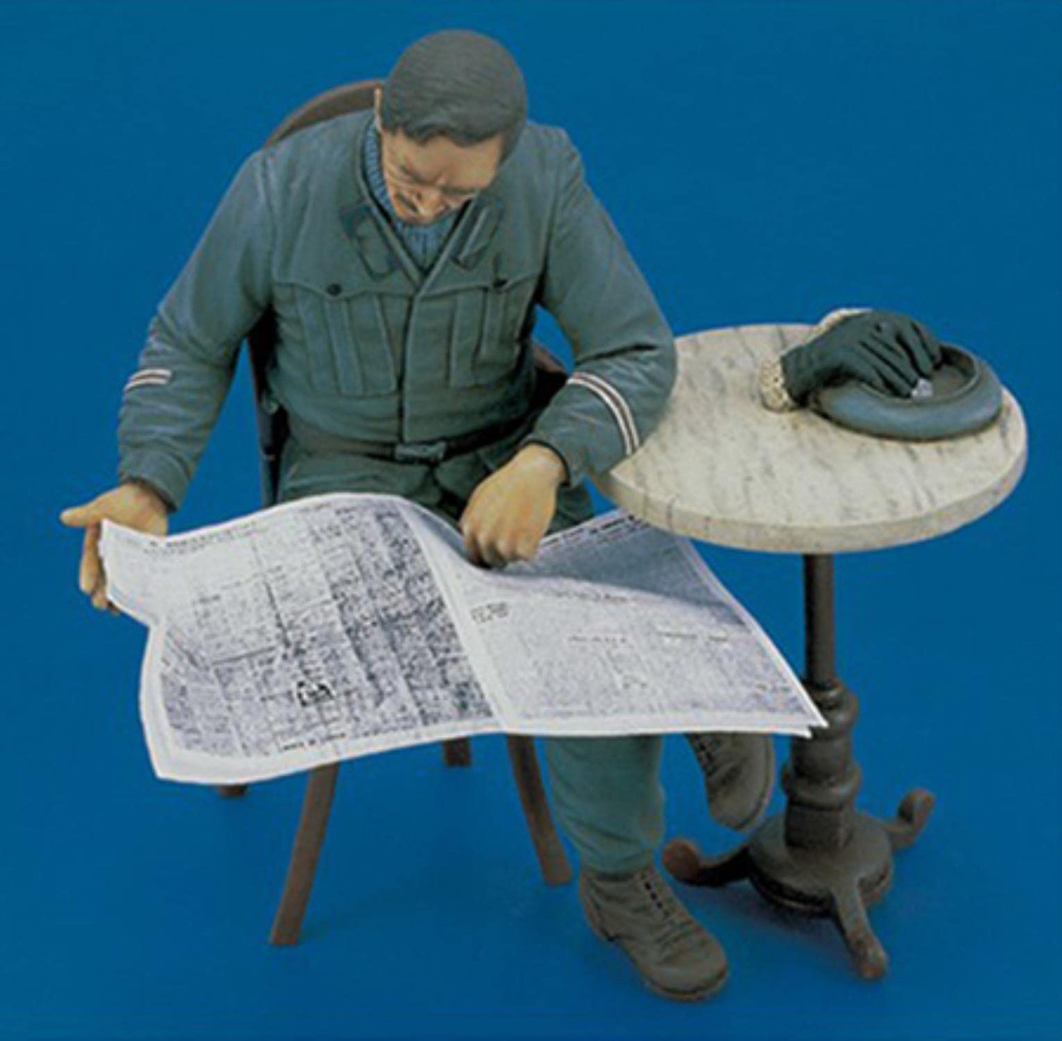 1/16 Oficial Antiguo Hombre Incluye Escritorio (sin Mapa) Kit de Modelo de Figura de Resina sin Montar sin Pintar