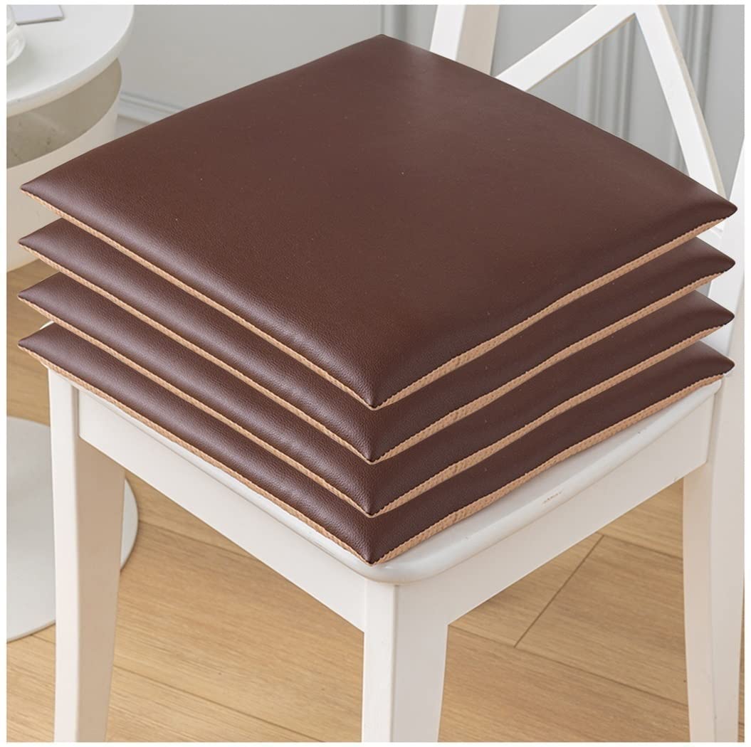 Cojines de asiento de cuero que alivian la rigidez almohadillas lavables para sillas de cocina