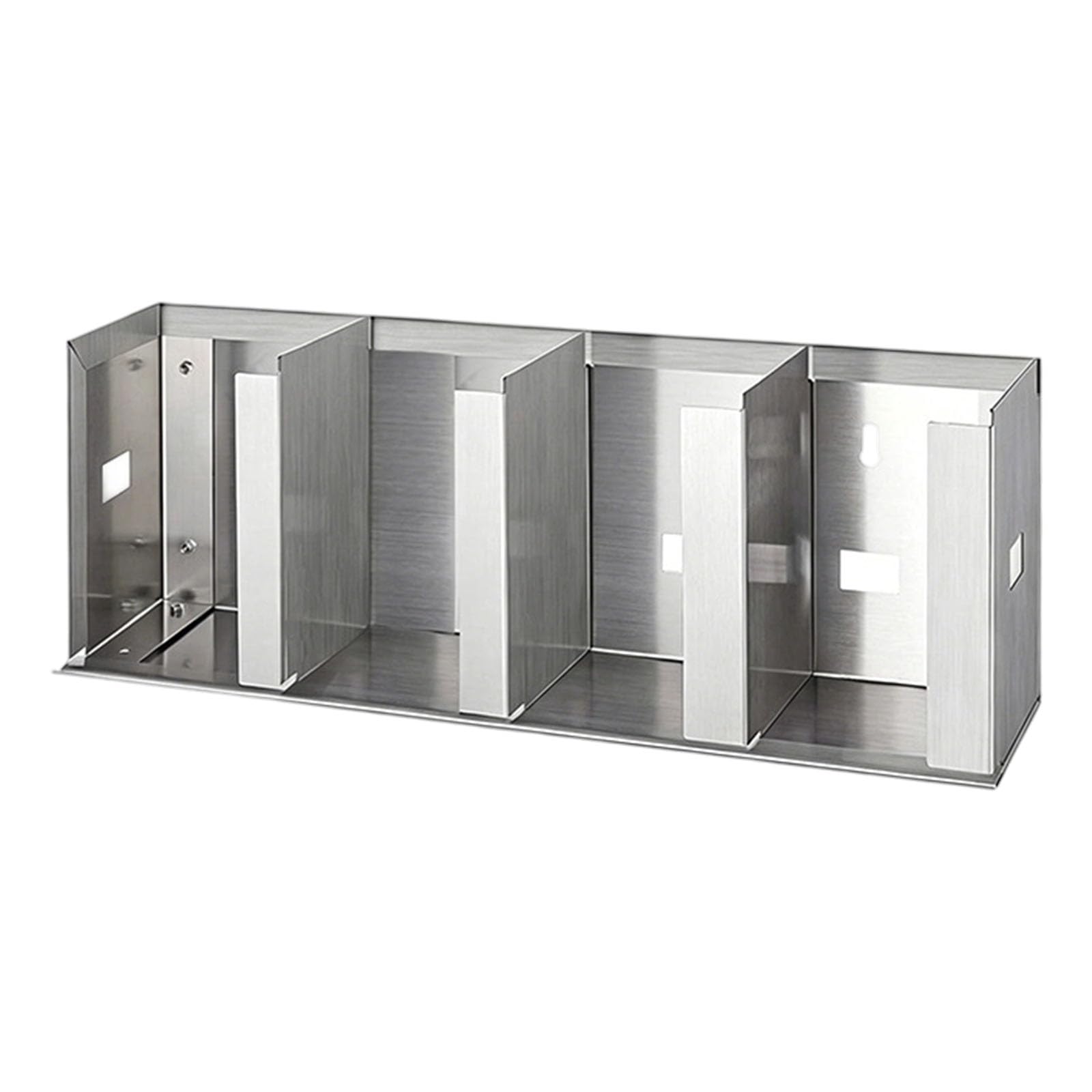 Buxuaaaa Multiple Slot Cup Lid Holder Rustproof Stainless Steel Shelf for Countertop 4 Section Permanent Rustless Rack