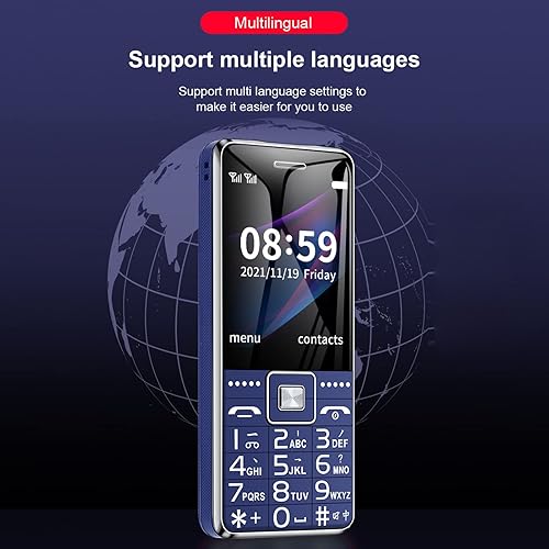 Miniatura 8 de Cuifati Teléfono para personas mayores desbloqueado, 2G GSM Senior actualización de teléfono celular LCD de 2.4 pulgadas, una llamada clave, anillo,