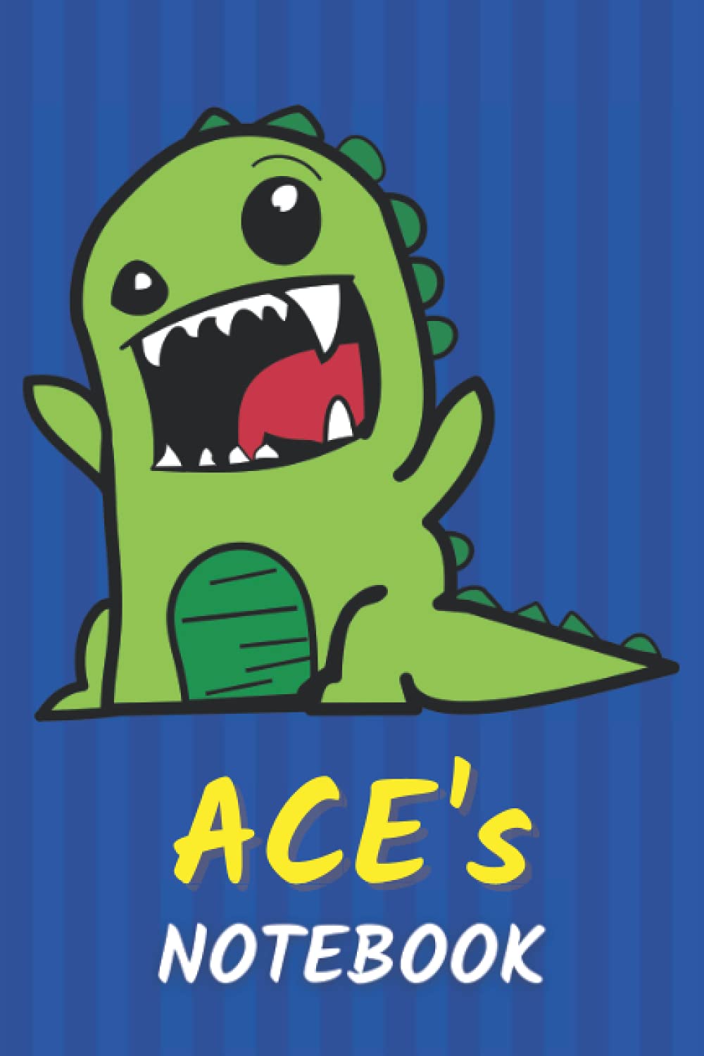 Ace's Notebook: T-Rex Dinosaur Personalized Journal For Ace