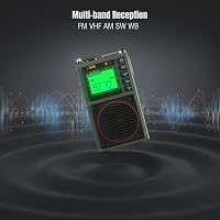 Raddy RF75A Hordozható Rádió APP Vezérléssel - AM/FM/VHF/SW Vevő Bluetooth Funkcióval, Újratölthető Zsebrádiós 3M Antennával 3