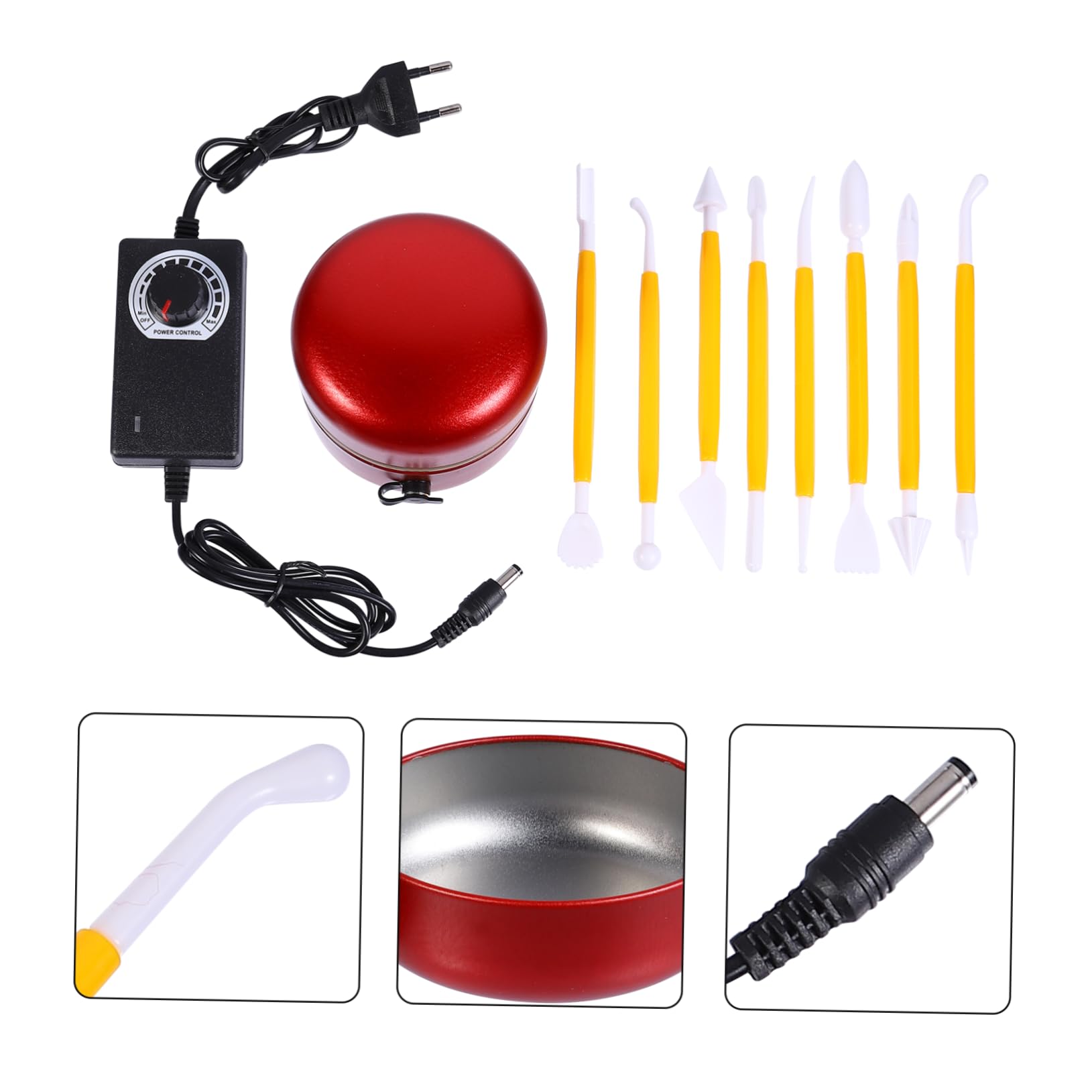 jojofuny Mini-töpferscheibe Elektrisch Mit Drehteller DIY-tonwerkzeug Für Keramikherstellung Töpferscheibe Für Anfänger Und Profis Kompakt Und Tragbar Für Heimgebrauch Und Kunstunterricht