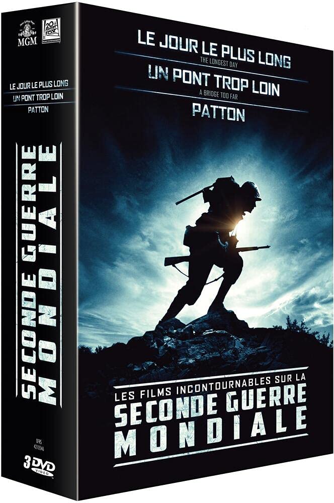 Coffret seconde guerre mondiale 3 films : le jour le plus long ; patton ; un pont trop loin