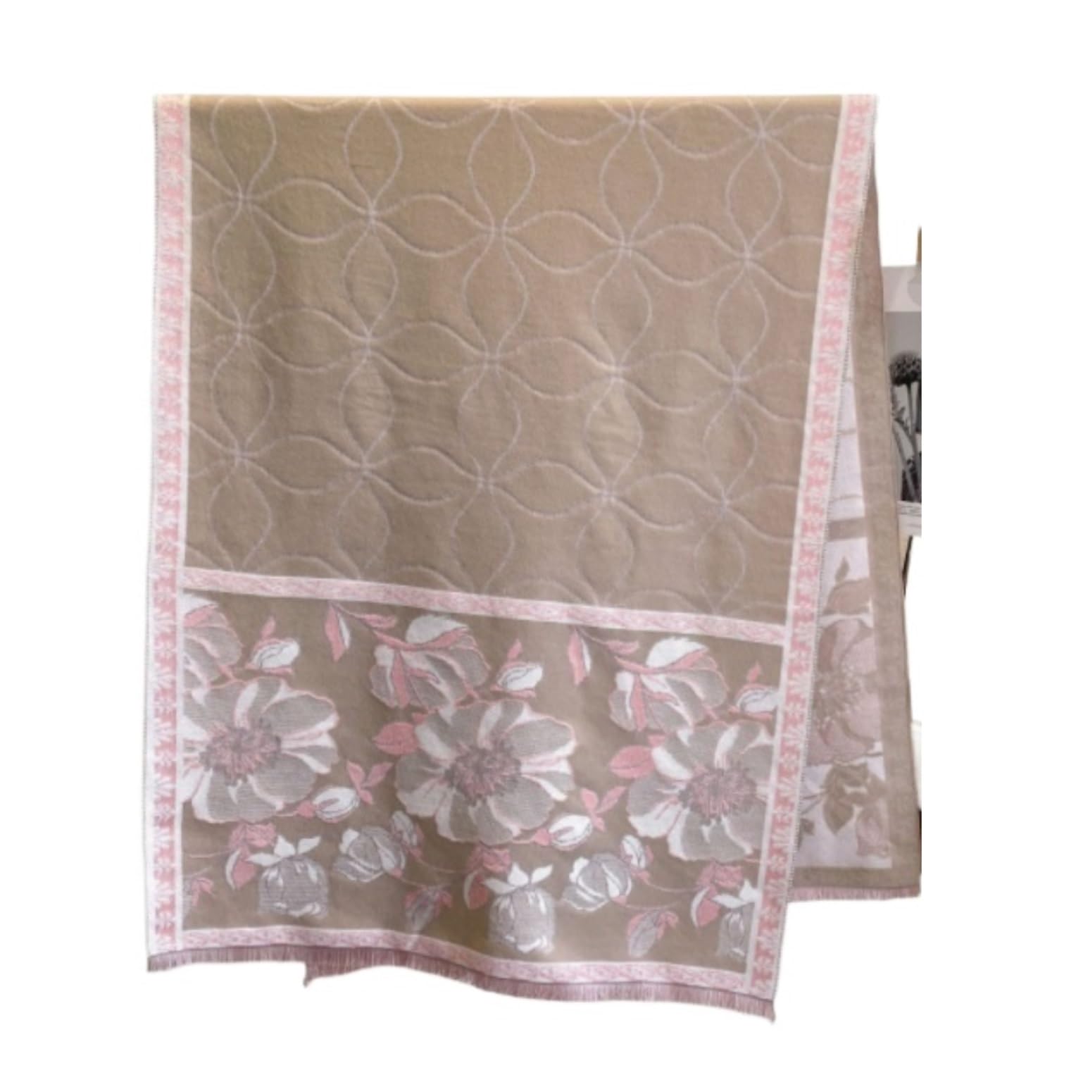 Bufanda Chal Fular Pañuelo Bufandas Bufanda Salvaje Cálida De Doble Cara, Chal Con Estampado De Flores Para Invierno Y Otoño, Grueso Para Mujer Manta fulares estolas