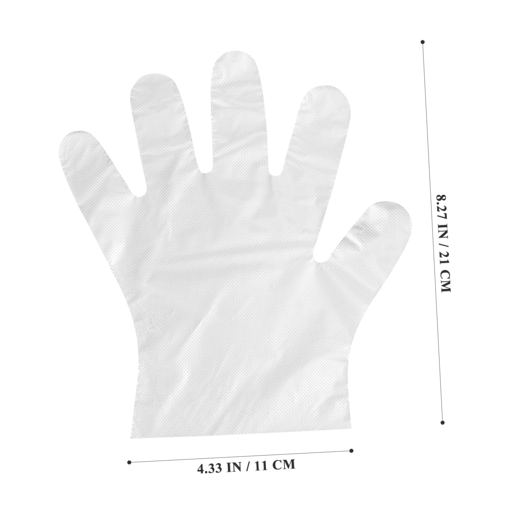 ARTIBETTER 100pcs Boys and Girls Gloves Disposable Pe Film Gloves Suitable for Food Kitchen Hair Dyeing Ambidextrous No Smell Large Size Comfortable Fit