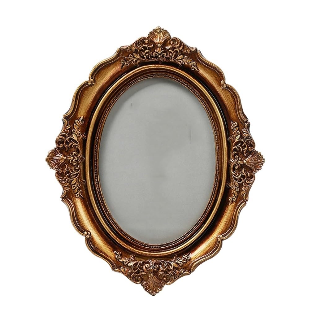 KLerDH Picture Frames, Carved Resin Picture Frame Can Be Hung The Table Decoration Wall(D,21.5 * 26.5CM)