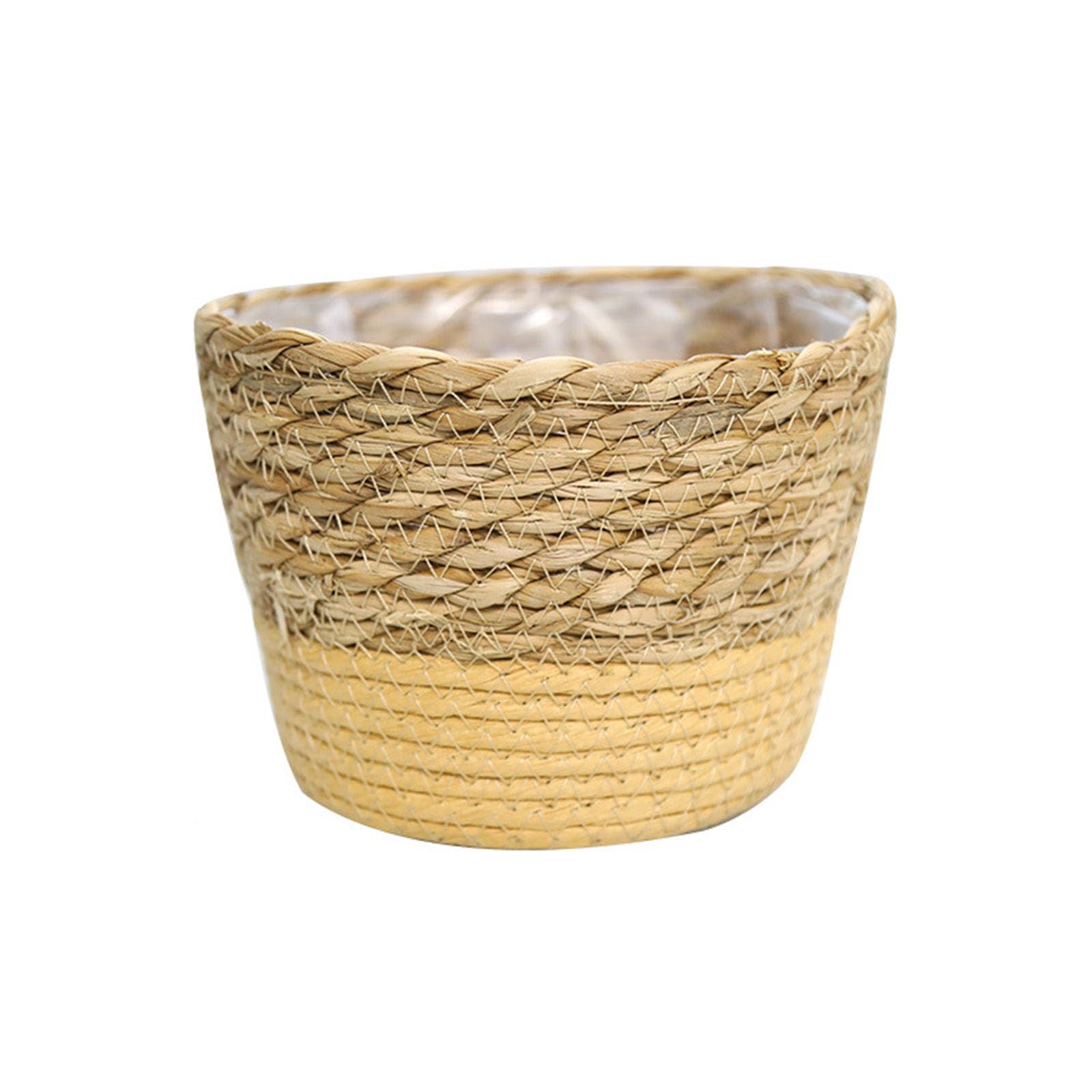 HZGFNBZ Handwoven Flower Basket Hand Woven Storage Basket Flower Baskets Plant Pots Bonsai Succulents Container Decoration Lightweight