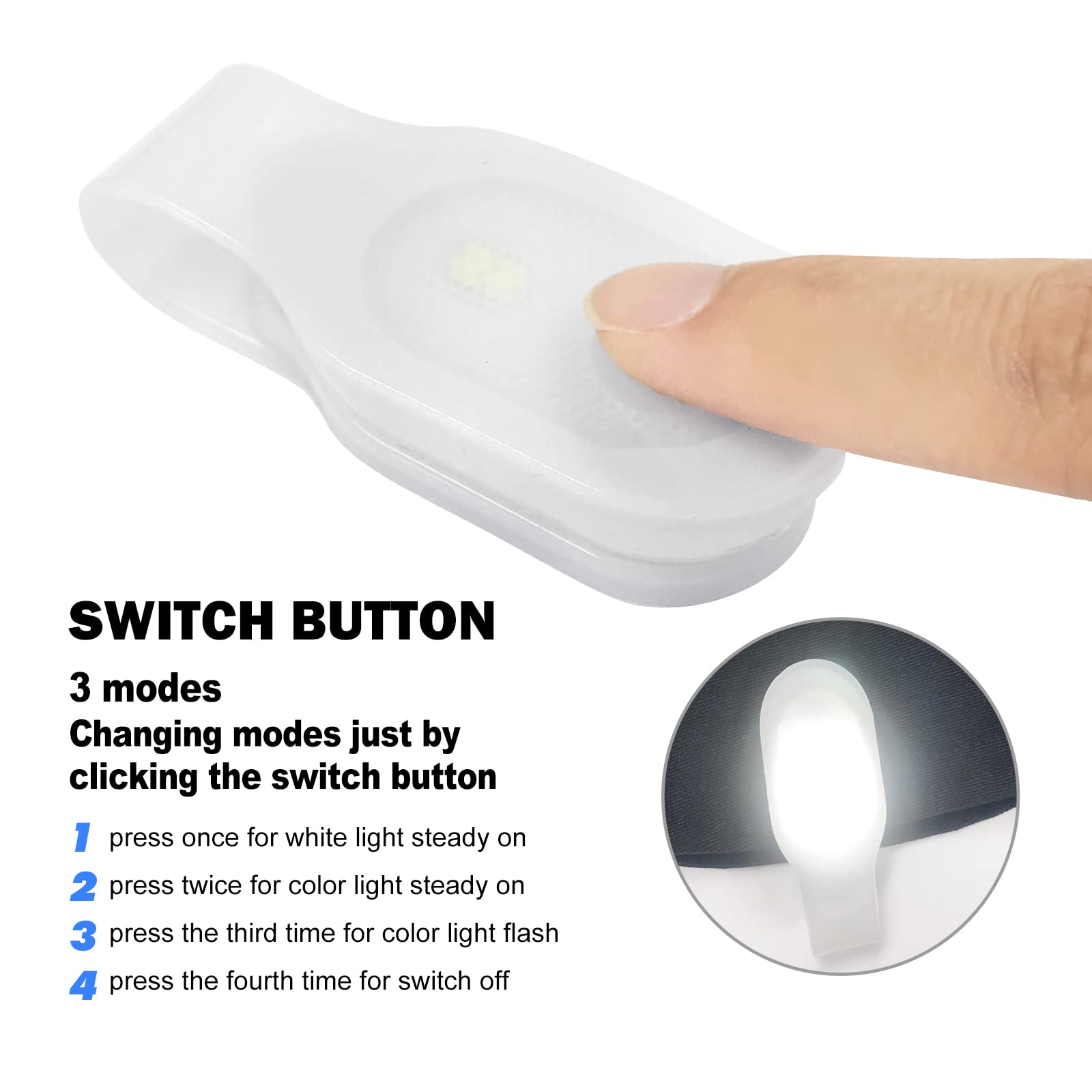 Torcia elettrica a LED per infermiera, a mani libere, leggera, di emergenza, adatta per camminare, corsa, animali domestici di emergenza (2p)