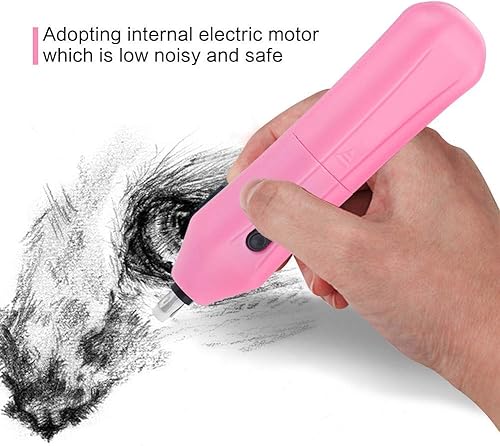 Miniatura 9 de Kit de borrador eléctrico, borrador automático a pilas con 10 recambios de borrador para dibujar, pintar, bocetar, dibujar, planos arquitectónicos