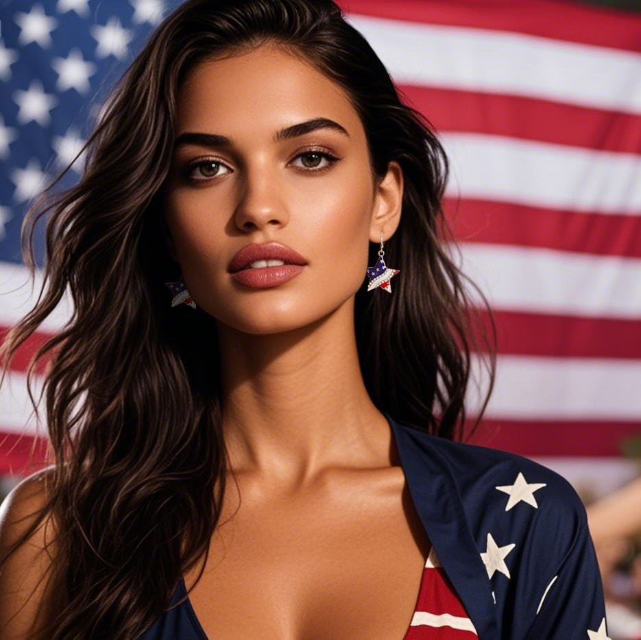 American Flag Earrings Patriotic Red White Blue USA Earring,4th of July Drop Dangle Earring Independence Day Earrings Jewelry for Women4