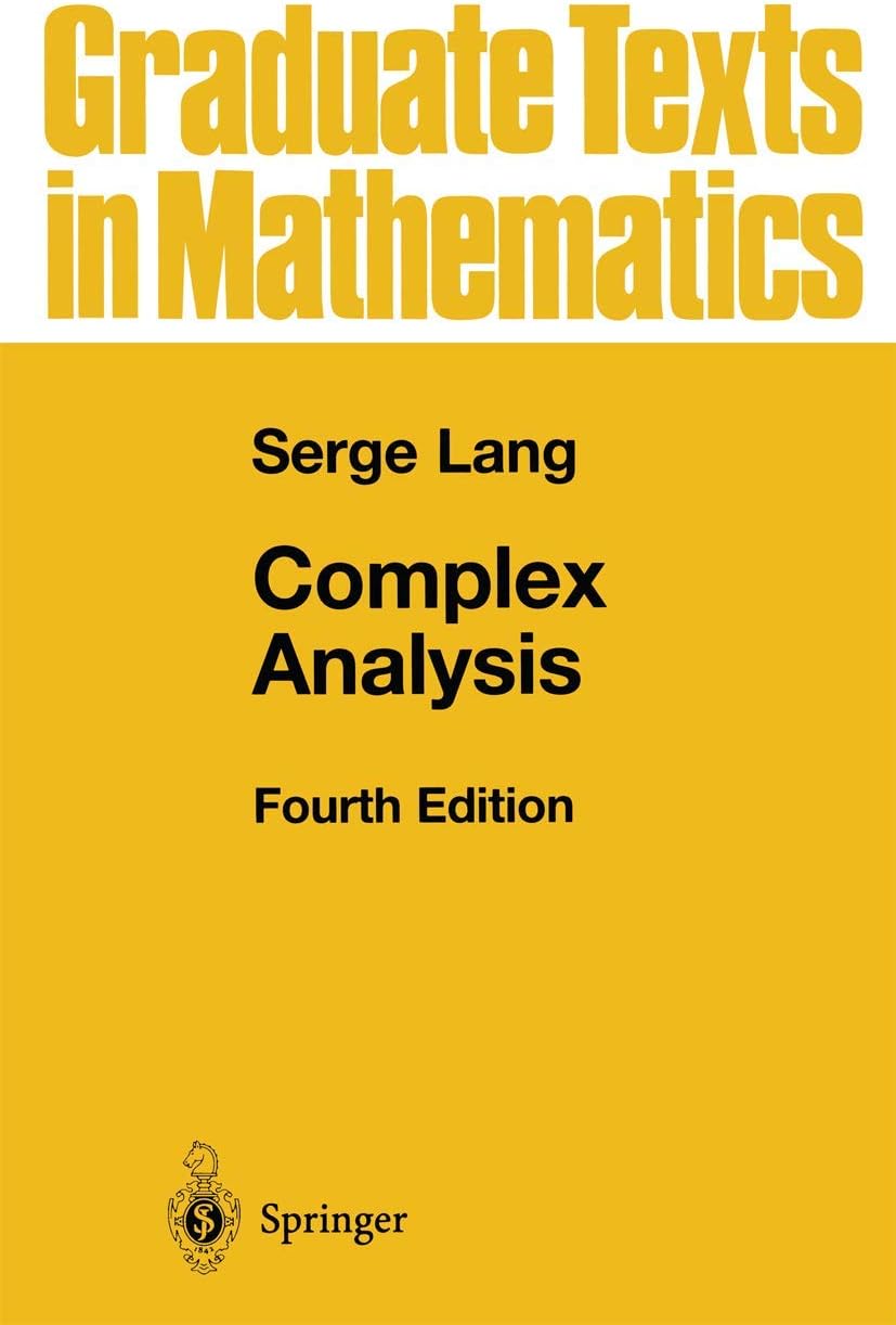 Complex Analysis (Graduate Texts in Mathematics, 103)