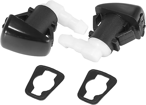 Miniatura 5 de ACROPIX Boquillas para limpiaparabrisas delantero para Dodge Durango con conector de manguera, paquete de 7, color negro