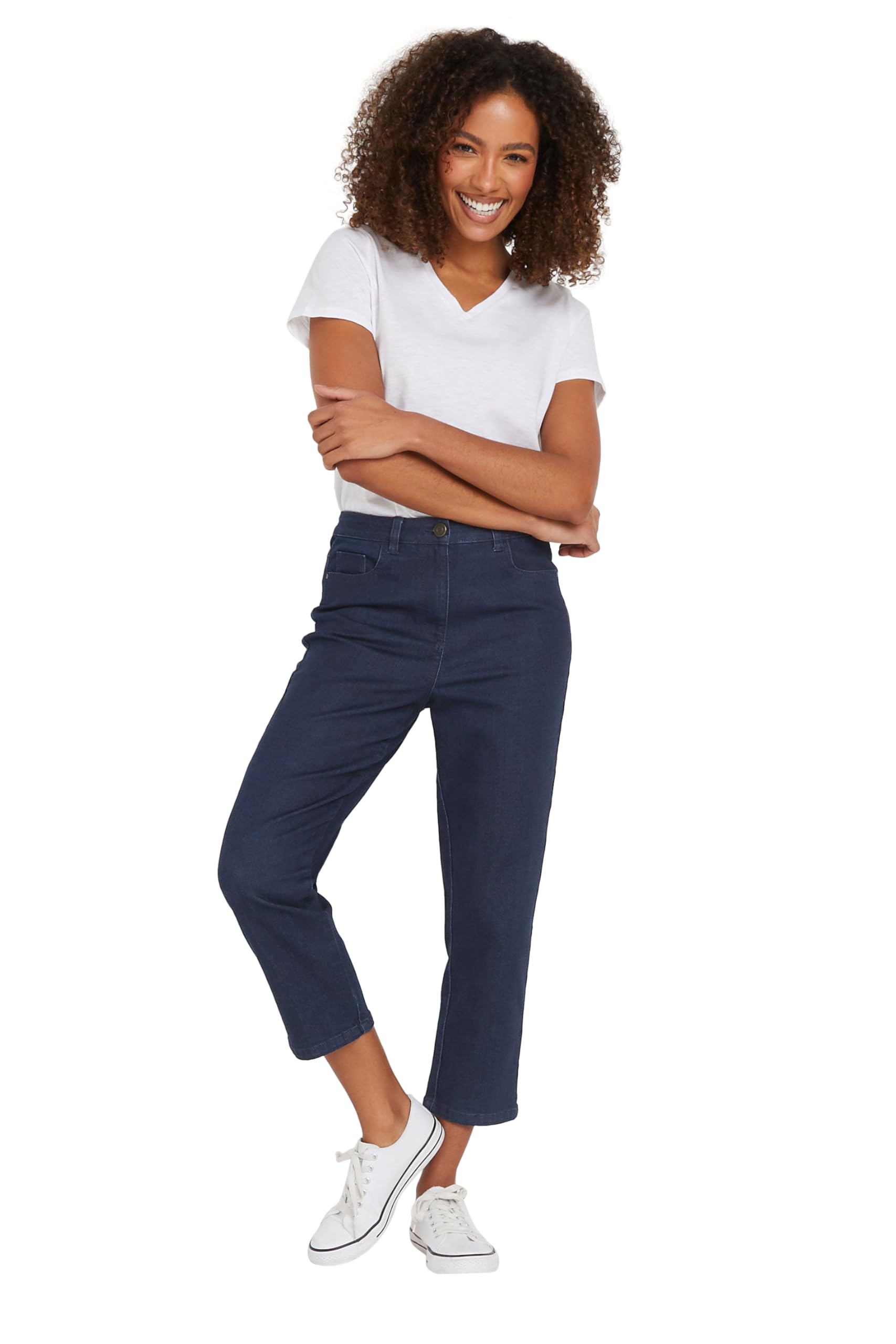 M&Co Women's Indigo Blue Cropped Jeans Size 18