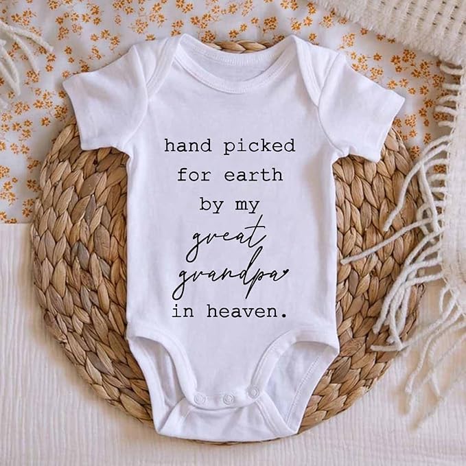 listery Hand Picked For Earth By My Great Grandpa Bodysuit New Boys Baby Girls By My Great Grandpa Newborn