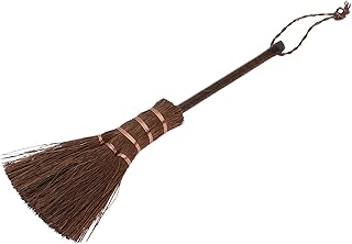 Cabilock Tea Ceremony Brush Natural Whisk Sweeping Hand Handle Broom Soft Straw Broom for Indoor Outdoor Dustpan Keyboard Cleaning Tool