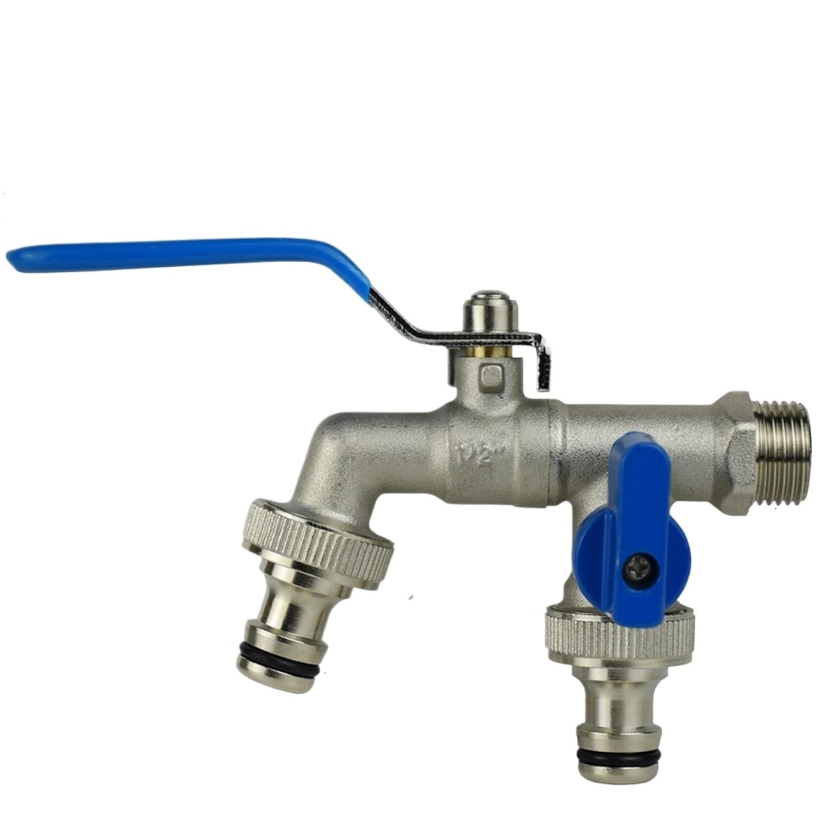 Taps Garden Replacement 1/2'' IBC Water Tank Connector Brass Tap Faucet Adapter 2-Way 1-Way Irrigation Hose Joint Fitting Ball Valve for Garden(SPL11-583)
