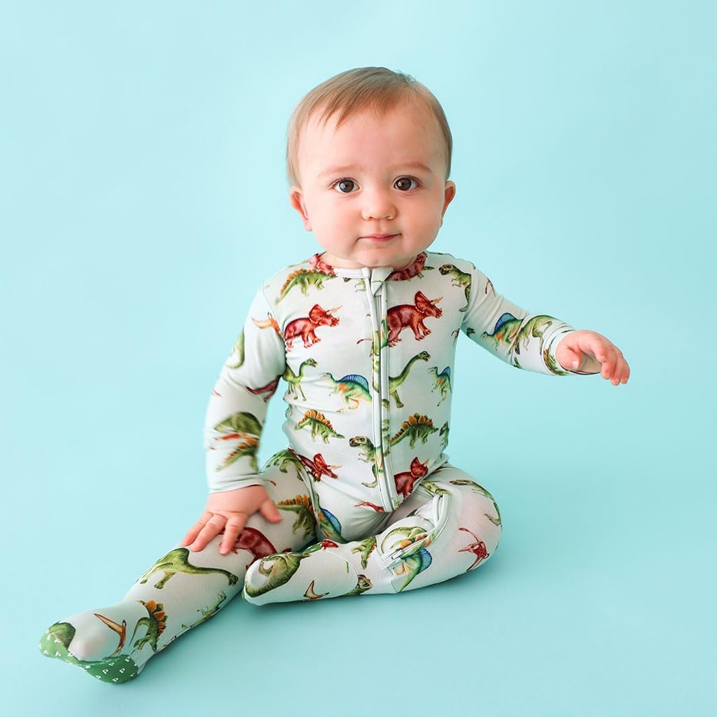 Posh Peanut Baby Boy Footie Pajamas - Soft Viscose Made from Bamboo 2 Way Zipper Sleepers & Onesies