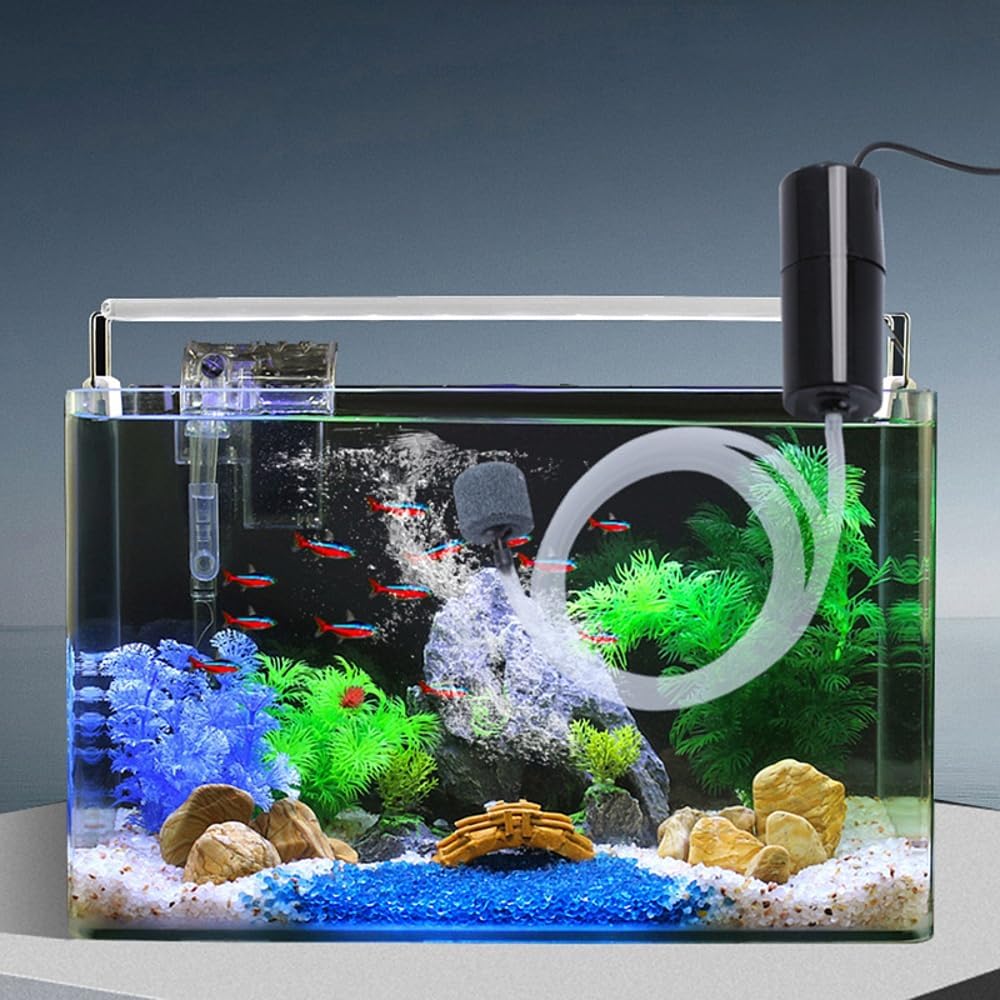 Bomba De Oxigênio Potente Portátil Usb Para Aquário Peixes Camarão