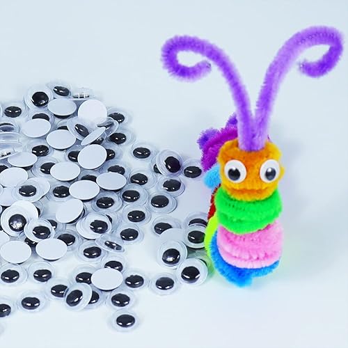 Miniatura 4 de 1000 ojos Googly Eyes, autoadhesivos, ojos pegajosos para manualidades, pequeños ojos negros para decoraciones de 0.236 in, 0.315 in, 0.394 in,