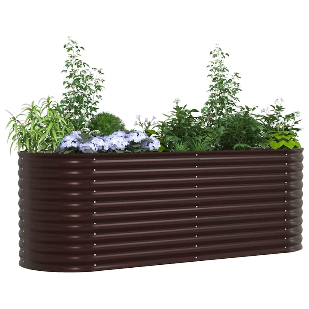 Vidaxl Raised Bed Brown 240 X 80 X 81 Cm Steel