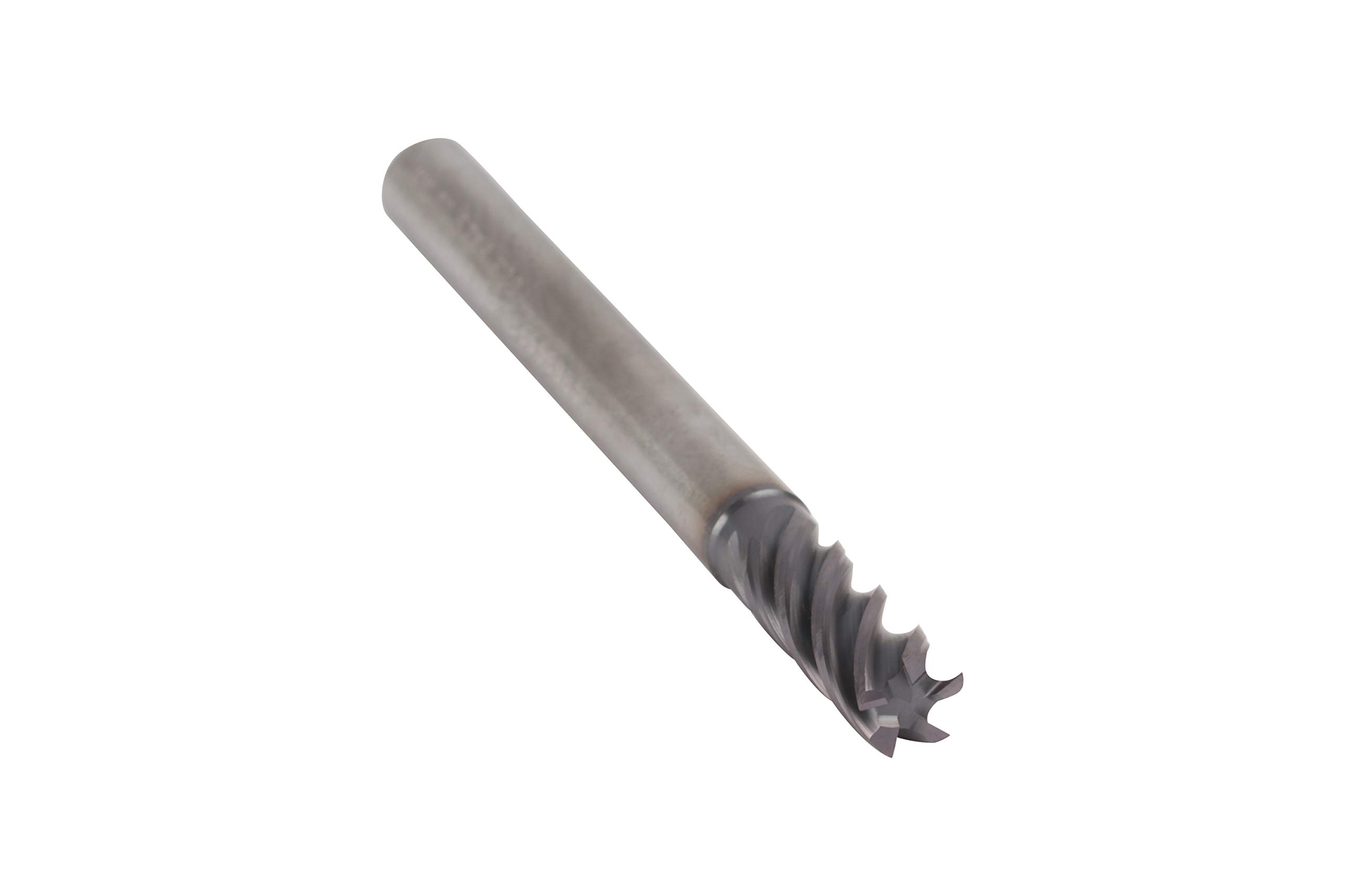 WIDIA Hanita 57N806002MT VariMill II 57N8 HP End Mill, 6 mm Cutting Dia, Carbide, AlTiN Coating, RH Cut, Straight Shank, 6 mm Shank Dia, 5-Flute