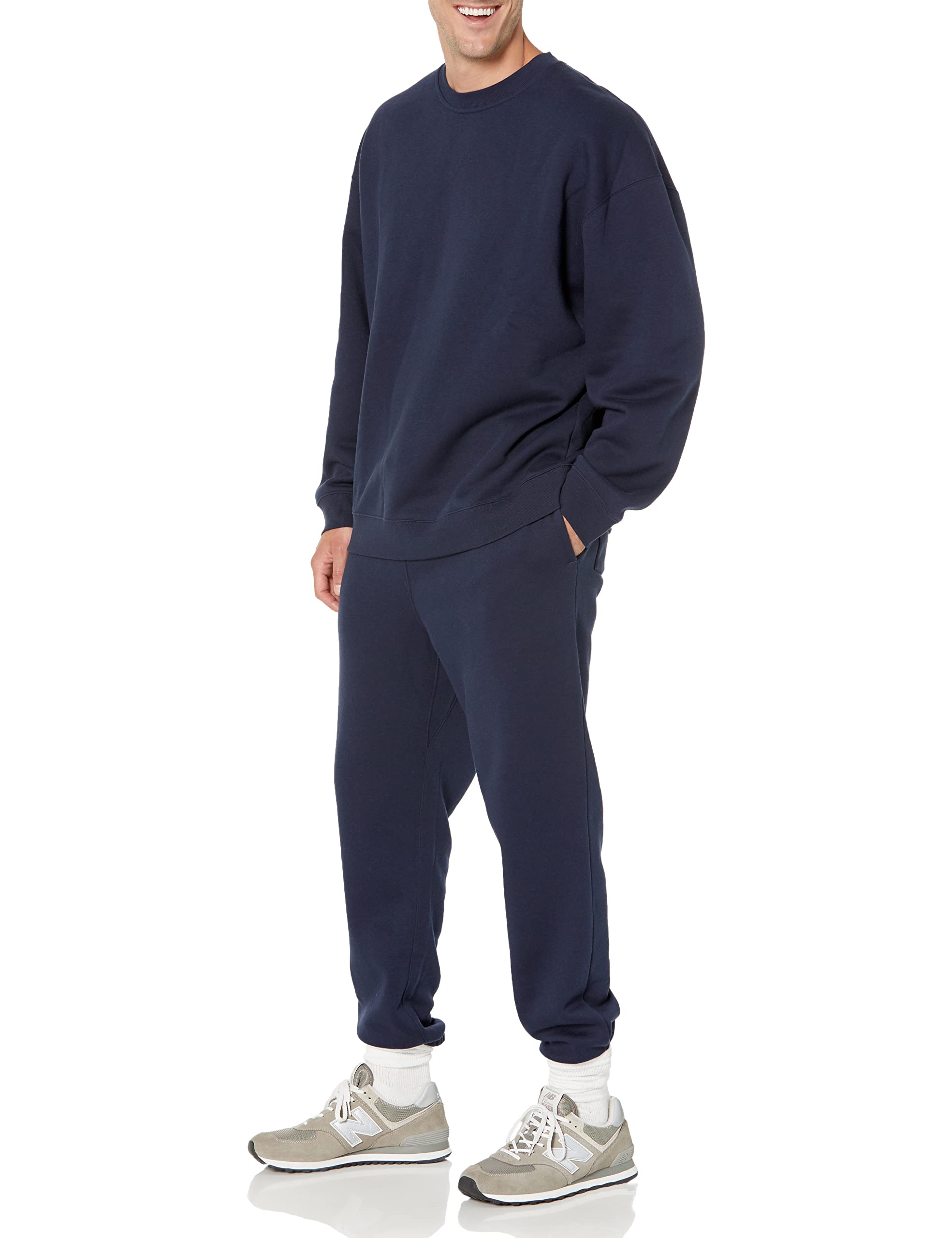 Amazon Essentials Homme Sweat-Shirt Oversize à Col Rond (Grandes Tailles Disponibles)