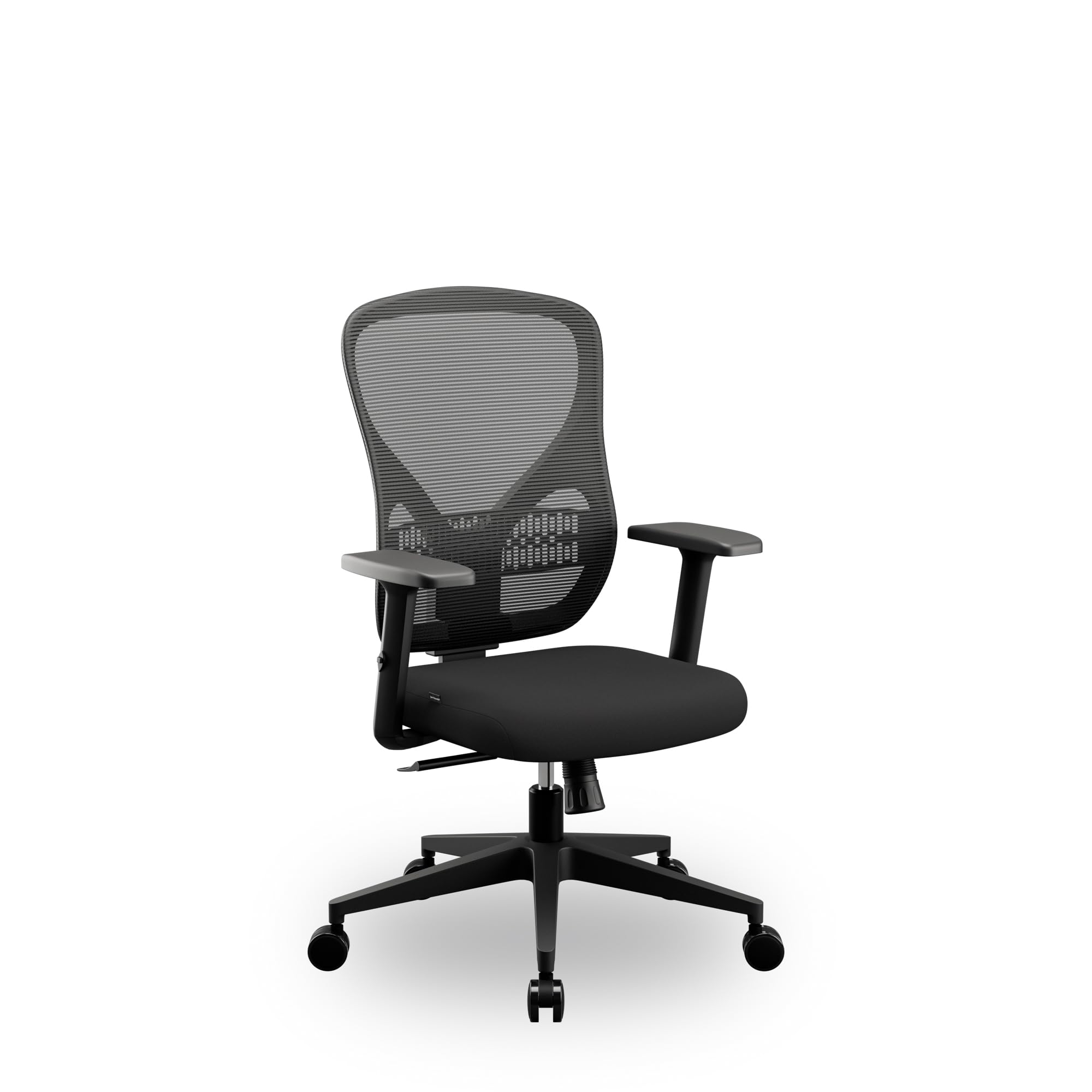 Jan Nowak Bürostuhl ergonomisch Schreibtischstuhl Netz 3D Armlehnen 130 kg | Drehstuhl, Computerstuhl mit Lordosenstütze, Wippmechanik mit 3 Arretierungen, breiter Sitzfläche, Rollen für Büro Homeoffice