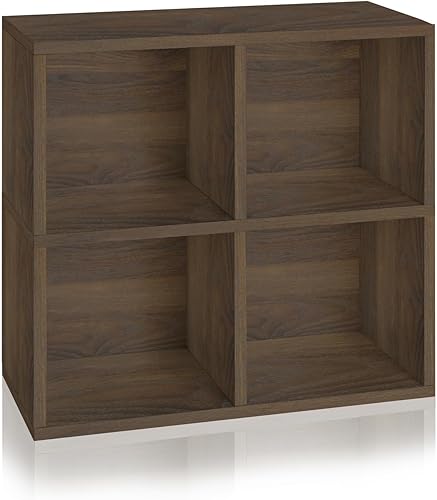 Way Basics Estantería de 4 cubos, organizador de armario y almacenamiento