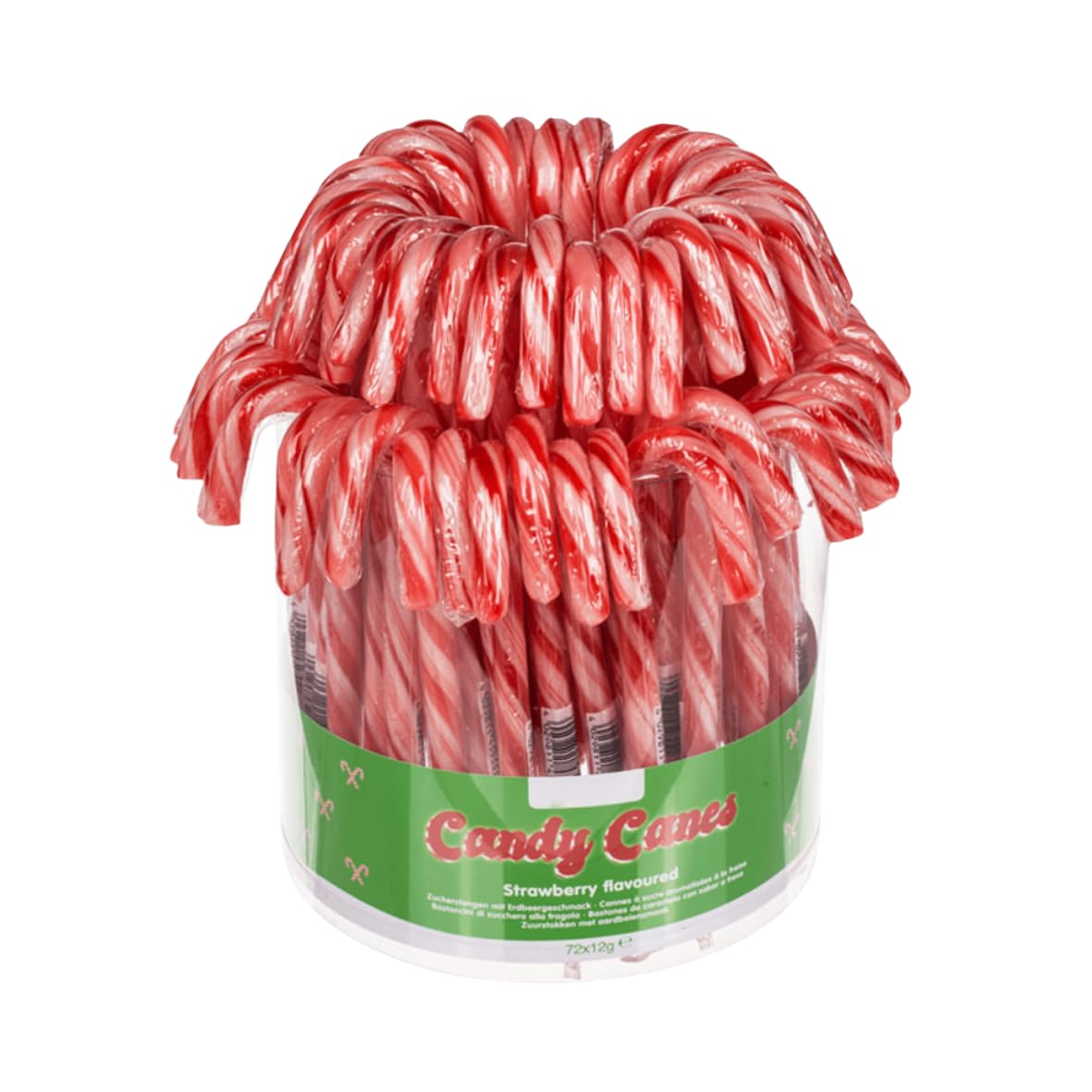 Bastoncini di Caramelle Candy Canes Rosso e Bianco 14 gr 72 Pezzi