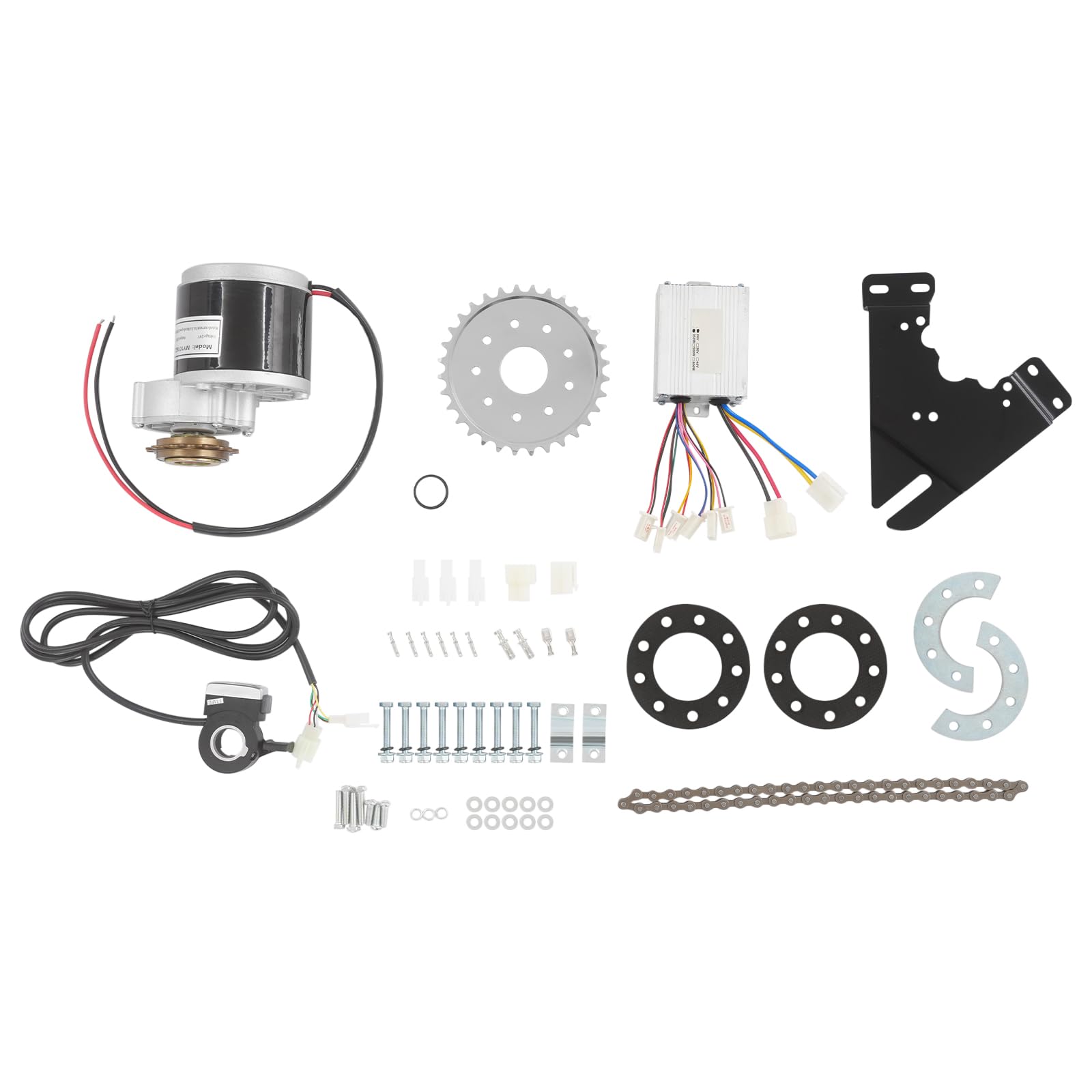 Kit de conversion de moteur de vélo électrique 350 W 24 V 3300 tr/min - Moteur à brosse réglable en cuivre pur - Kit de conversion pour vélo électrique - Roue arrière/avant - Kit de conversion