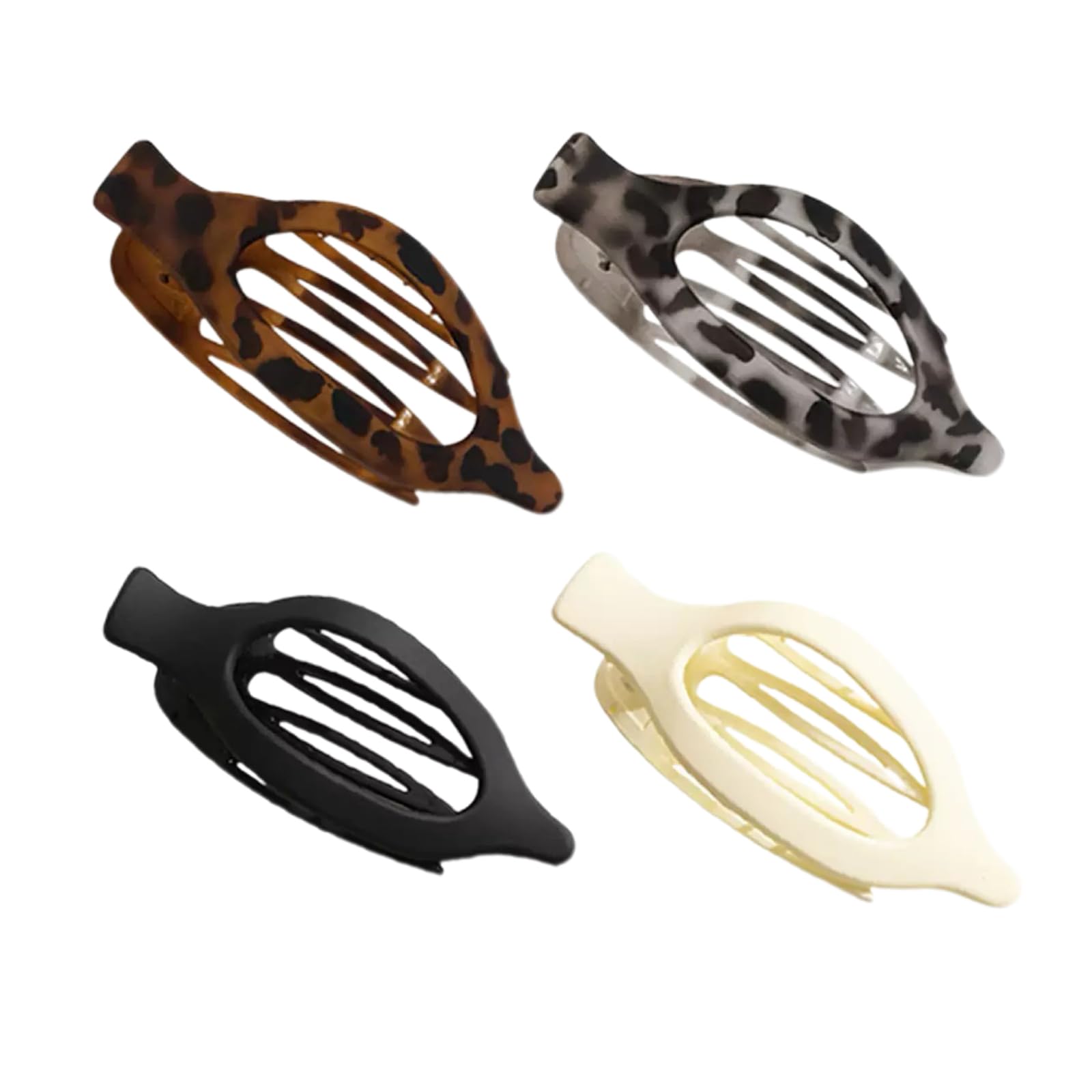 Flat Claw Clip,4 PCS Hair Clips for Thick Hair Matte Large Hair Duck Billed Claw Clip Hair Barrettes for Women and Girls