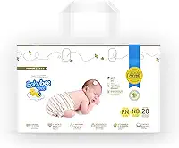 FRALDA DERMOPROTETORA BABY BEE FREE MEGA TAMANHO RN de 1,7-3kg, 20 unidades