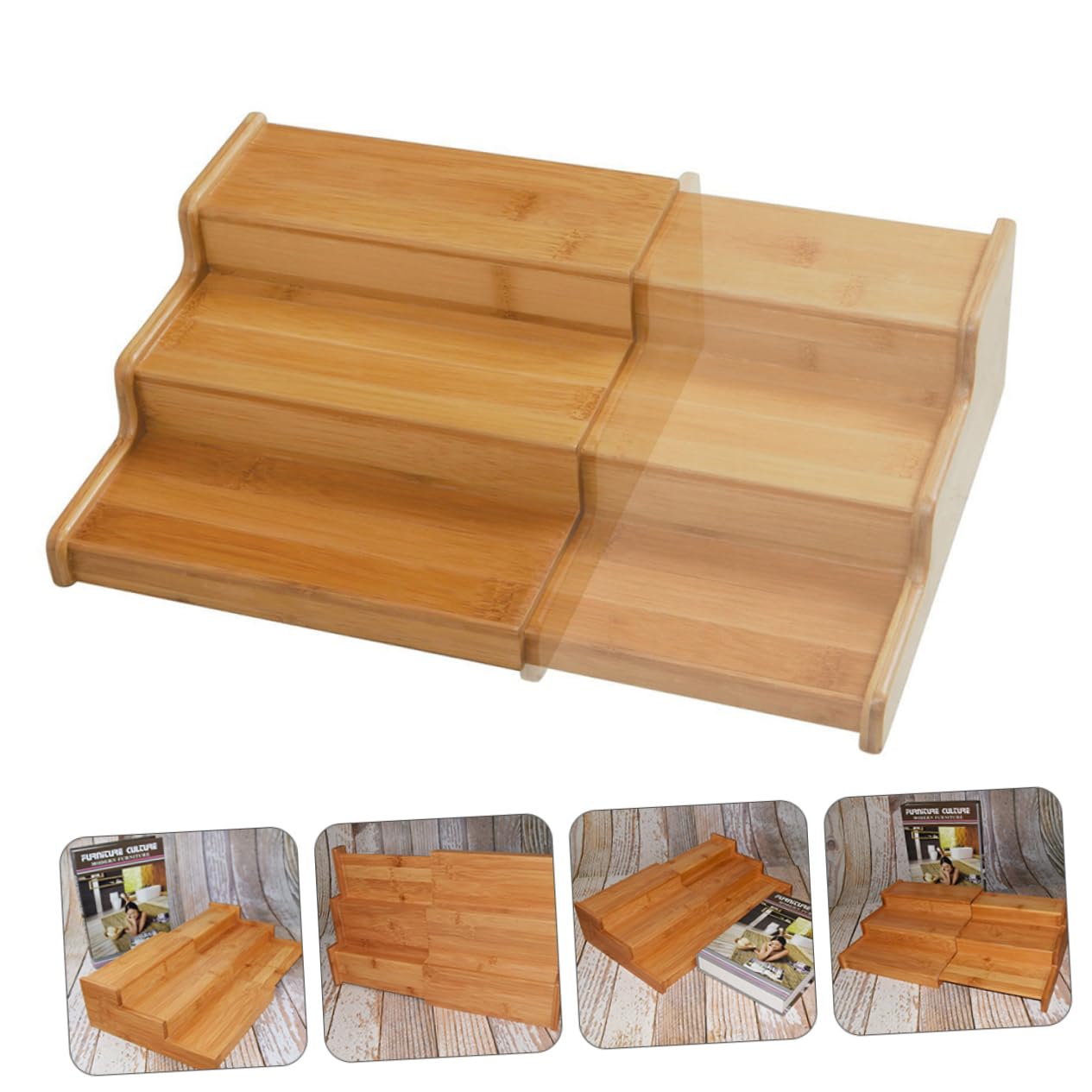 ULTECHNOVO Ausziehbares Gewürzregal Platzsparender Organizer für Küchenschrank und Gewürzgläser Modern für Küche