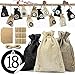 Produktbild Dusor Adventskalender zum Befüllen - mit 24 Stoffbeutel, 1-24 Adventskalender Zahlen Stickern, Weihnachten Geschenksäckchen für Dekoration und Befüllen, Adventskalender 2020