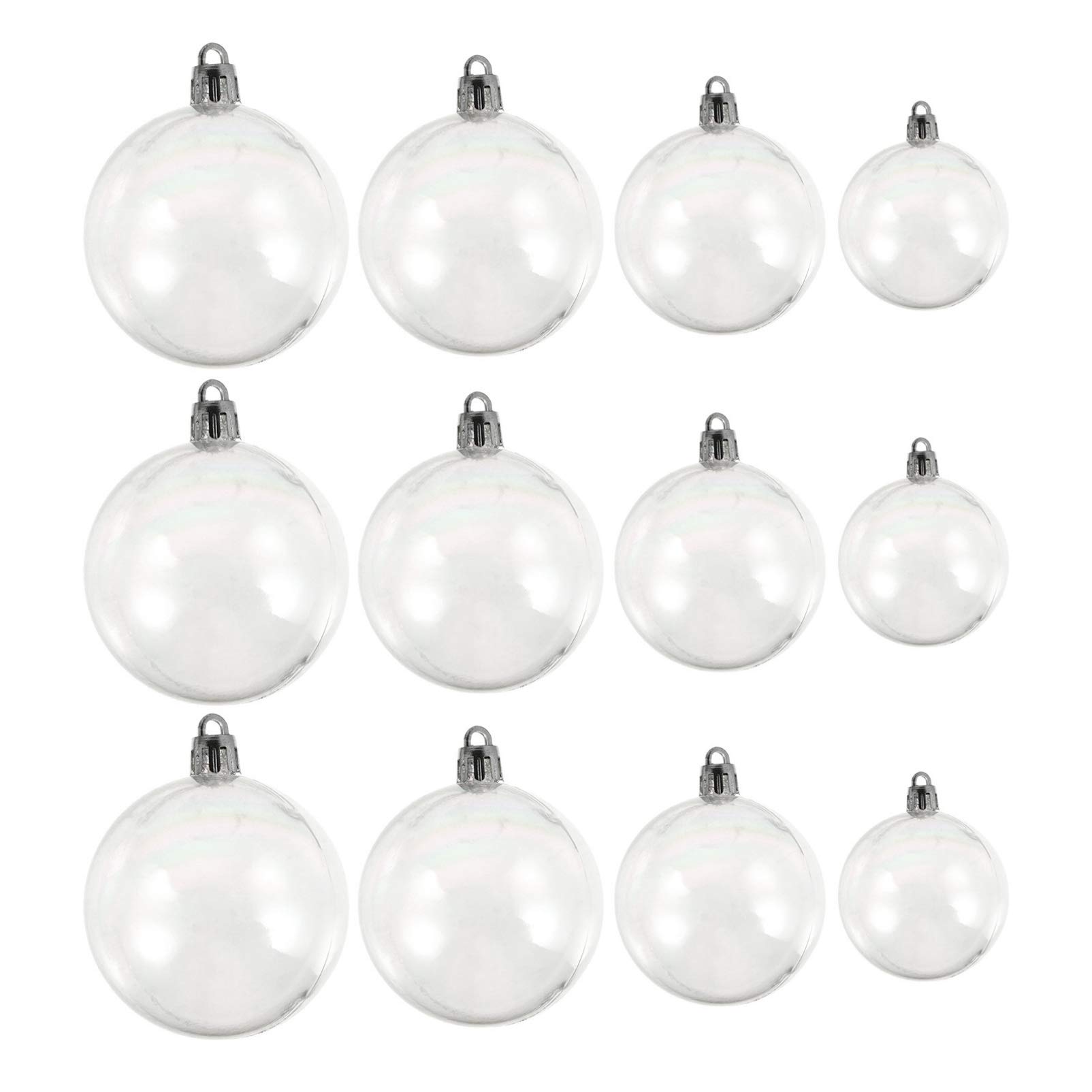 NUOBESTY 54stücke Teiliges Weihnachtsbaumkugeln Kunststoff Iridescente Christbaumdeko Für Festliche Anlässe Und Hochzeiten Transparente Weihnachtsornamente Für Zuhause Und Partys