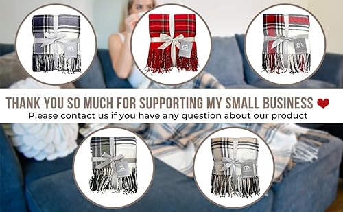 Contempo Lifestyles Blankets - Decorative Classic Blanket - Buffalo Plaid Throw Blanket thumb #7