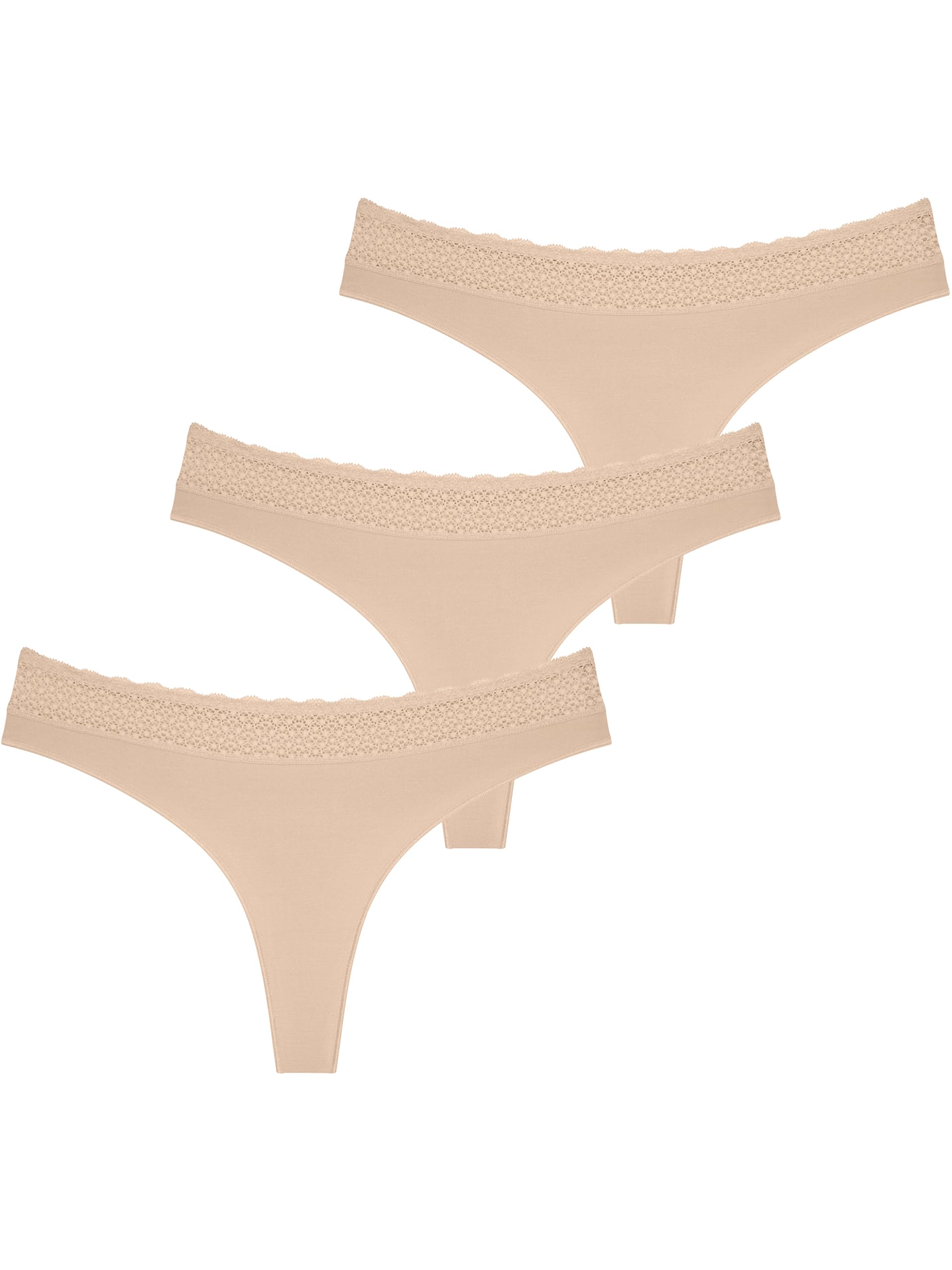 Triumph Women's Feel Of Modal String 3p UNDERPANTS, beige, L