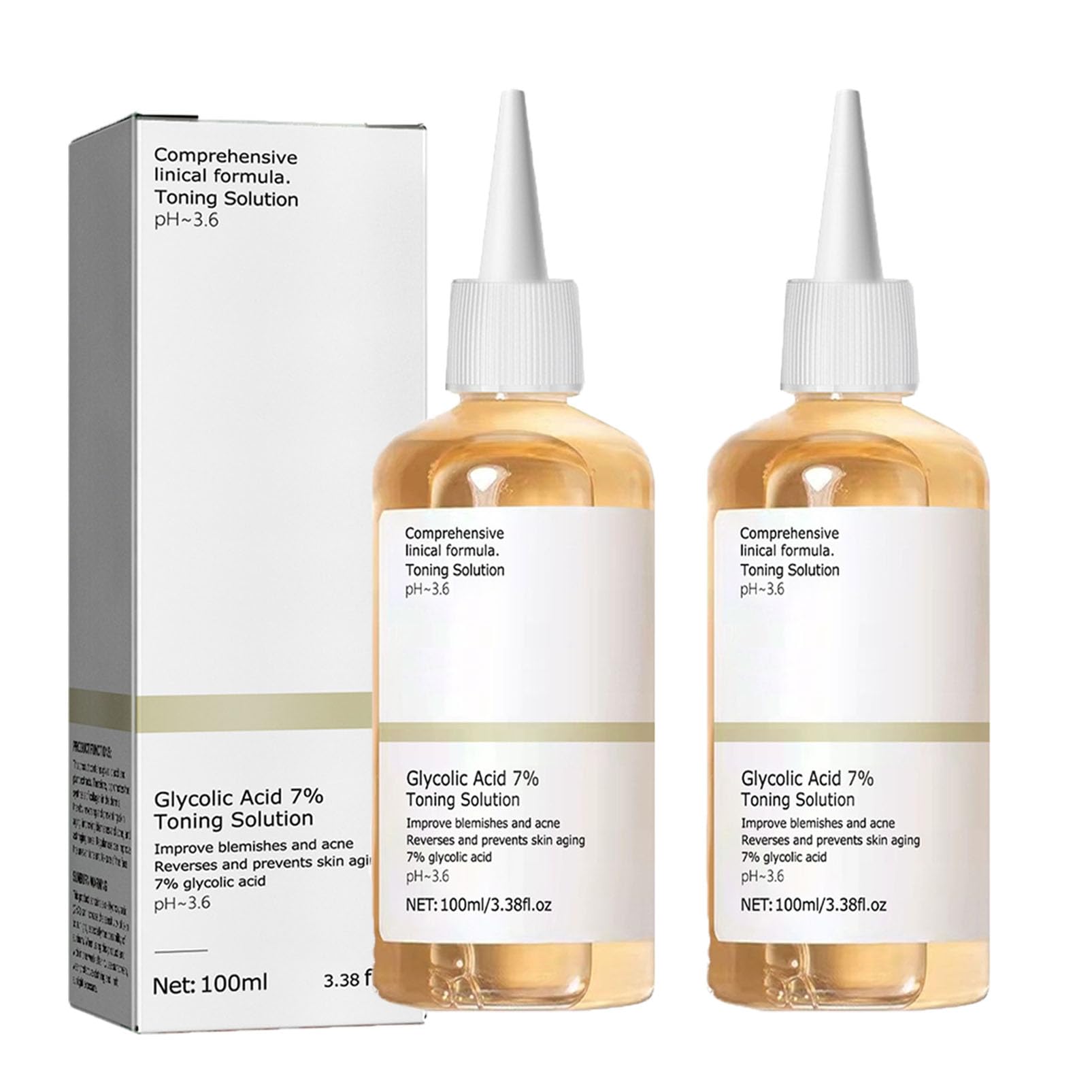 1Stück Glykolsäure 7% Toning Solution,Glykolsäure Toner,Hydrating Toning Resurfacing Solution for Moisturize & Strengthen Skin,Clean pores Unclog pores, Reverses&Prevents Skin Aging,100ml (1pcs)