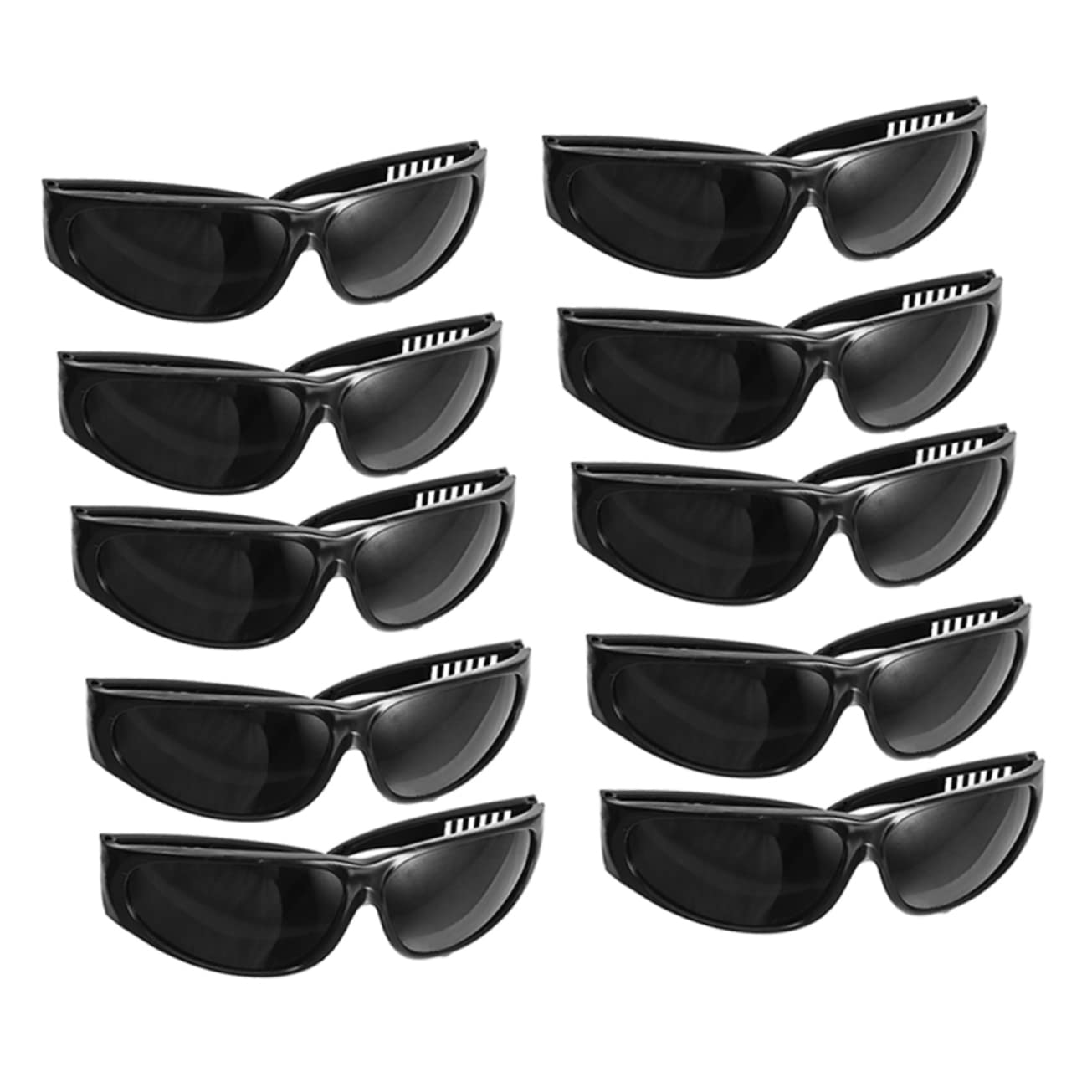 NUOBESTY Polycarbonat und ABS Schweißerbrille 10 Paar Schwarz