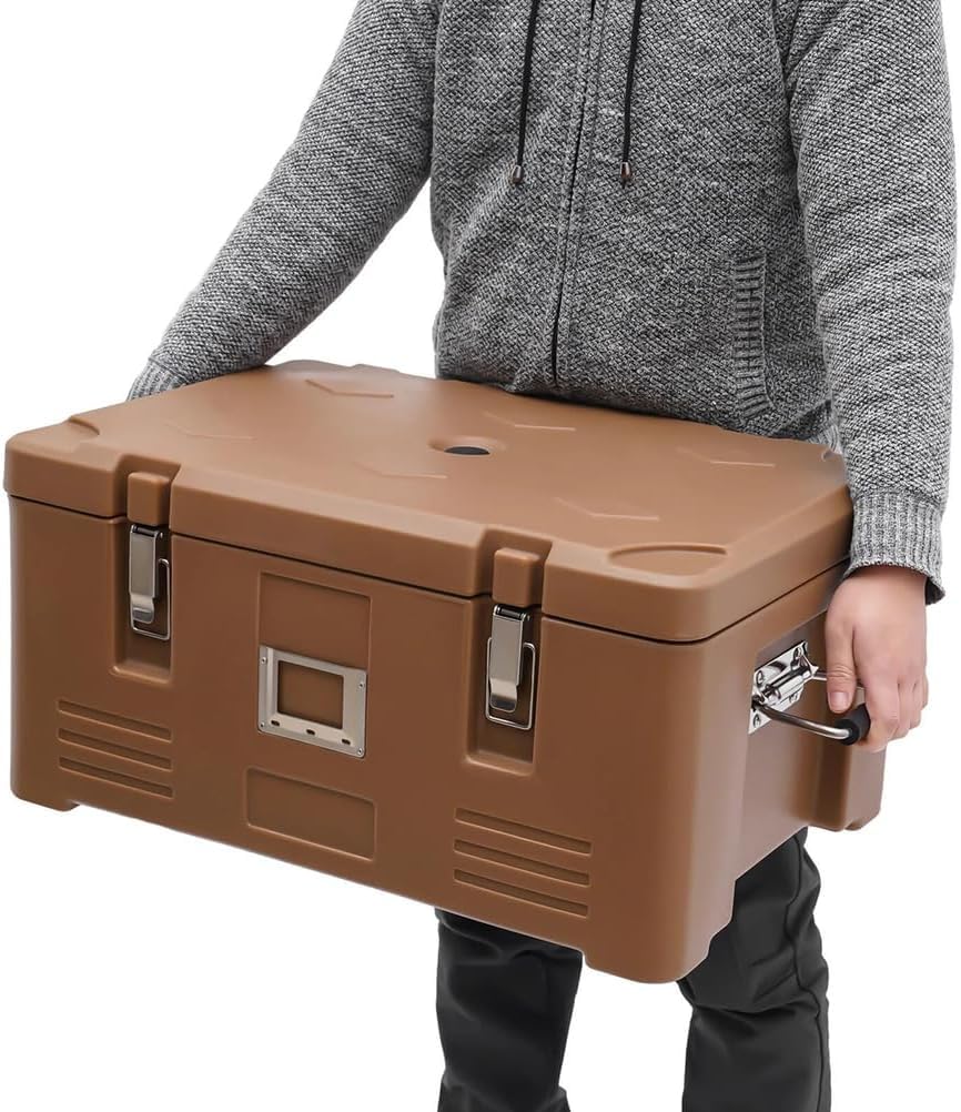 Transportador de alimentos aislado, apilable, no eléctrico, para catering, camping, bufés, fiestas y almacenamiento de alimentos