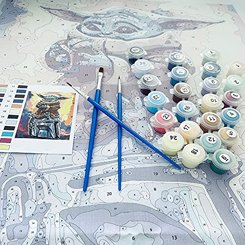 Coltum Malen Nach Zahlen, Leinwände DIY Malen Nach Zahlen Kits, DIY Handgemalt Ölgemälde Kits für Kinder Anfänge Malen… – Bild 5