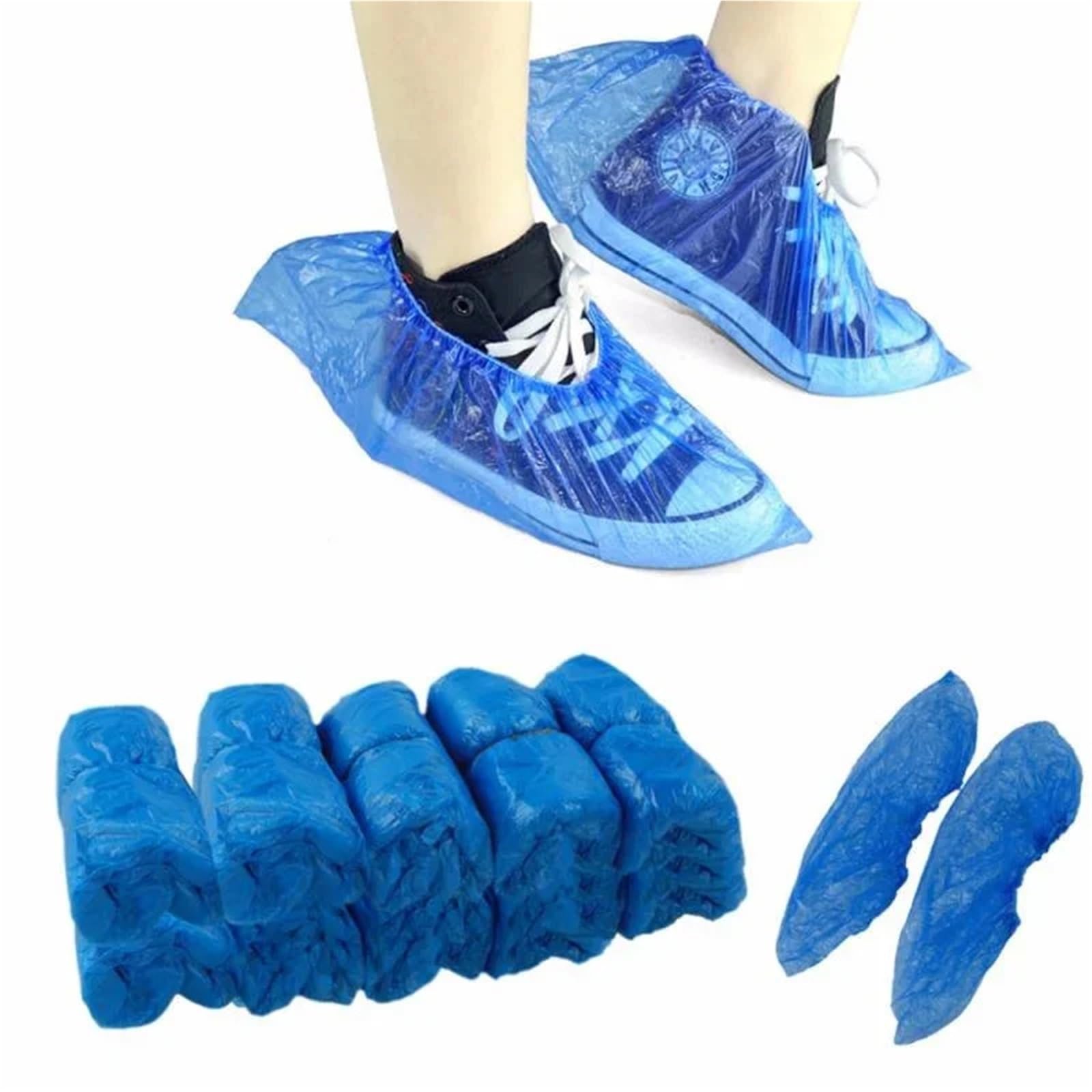Copriscarpe Copriscarpe impermeabile da 100-1000 pezzi antiscivolo in plastica imbottito in PE for interni antipioggia(300pcs)