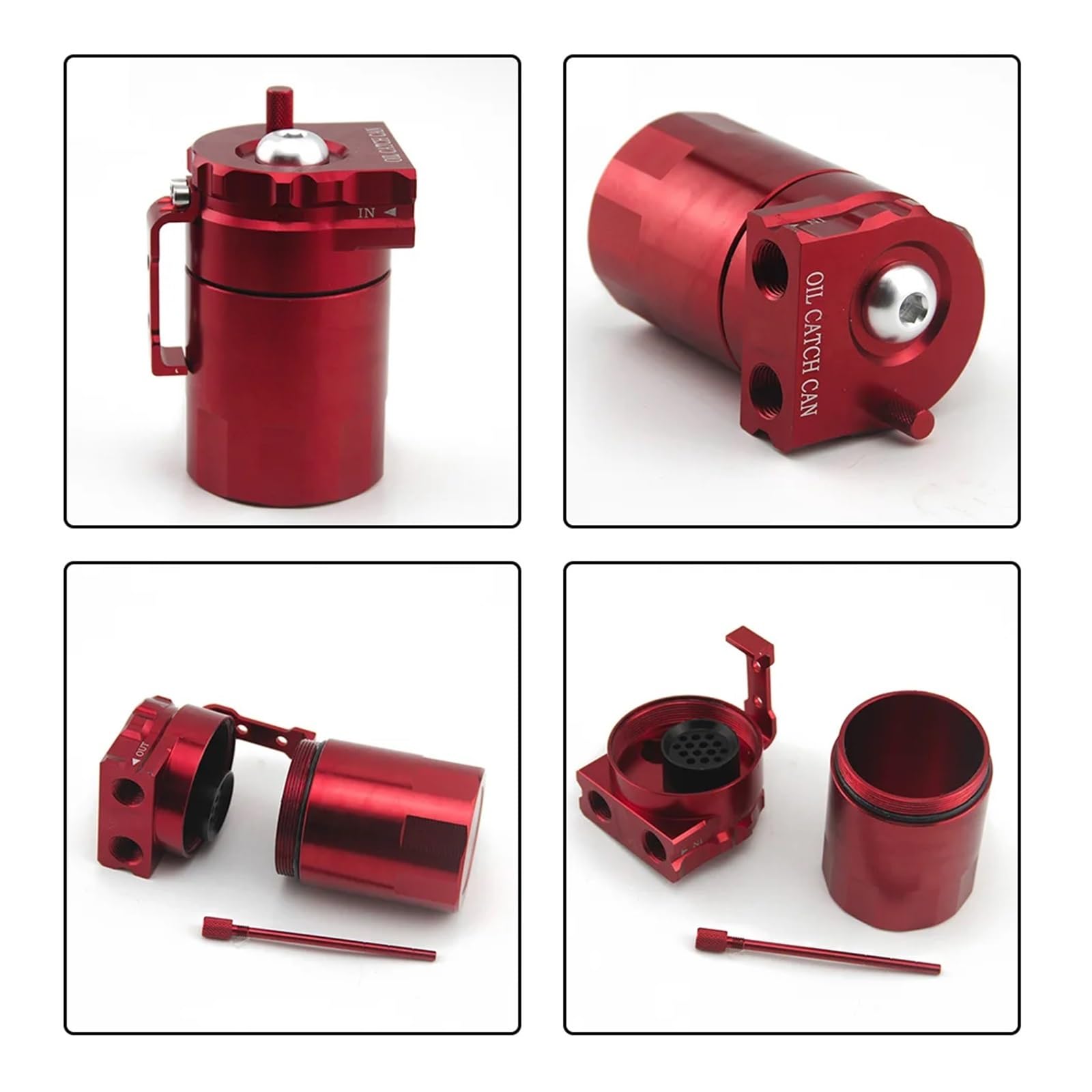 Depósito de Aceite Universal con deflectores y Filtro de Aire de 300 ml, Fabricado en aleación de Aluminio. Piezas para Motores de automóviles.