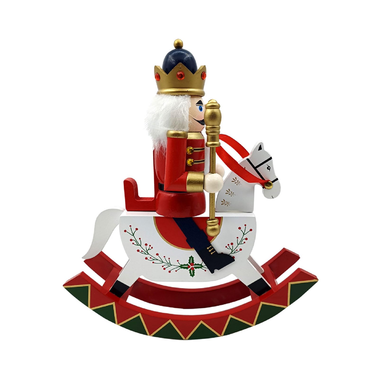 Kalttoy Ll0058 Wood Nutcrackers Soldier Figurines Delicate Wood Nutcrackers Soldier Stand Ornament Christmas Tree Decorative Charm Holiday Decors