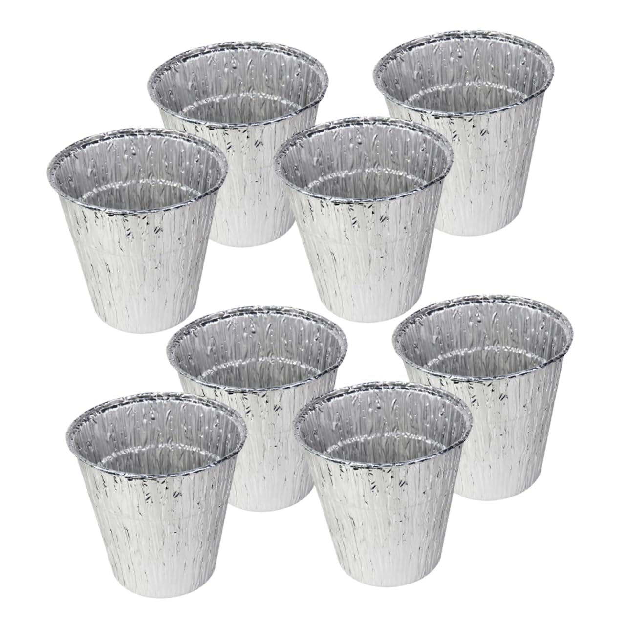 OKUMEYR 8pcs Aluminum Foil Bucket Liners Drip Bucket Cup Replacement Grease Catcher for Bbq Camping