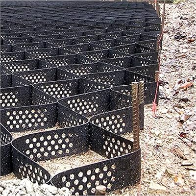 RAN Garden Retaining Wall Grid Stabilizer Geogrid, Ground Grid Gravel Grid for Parking, Driveway Roadbase, Walkways, 2" Tall Permeable Ground Stabilization Grid (Size : 6x10m/19.7x32.8ft)
