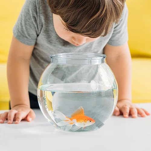 Miniatura 6 de Cuenco pequeño para peces de acuario, cuenco redondo para terrario, decoración de mesa de oficina en casa, tanque de plástico transparente para