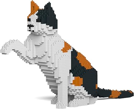 JEKCA Cat 12S-M01 | Calico Cat Plastic Building Blocks | Age 14+